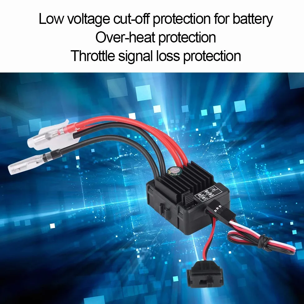 RC Auto ESC szczotkowane, wodoodporne szczotkowane 1060 60A ESC do Touring RC Auto Truggy 1/10 RC Auto