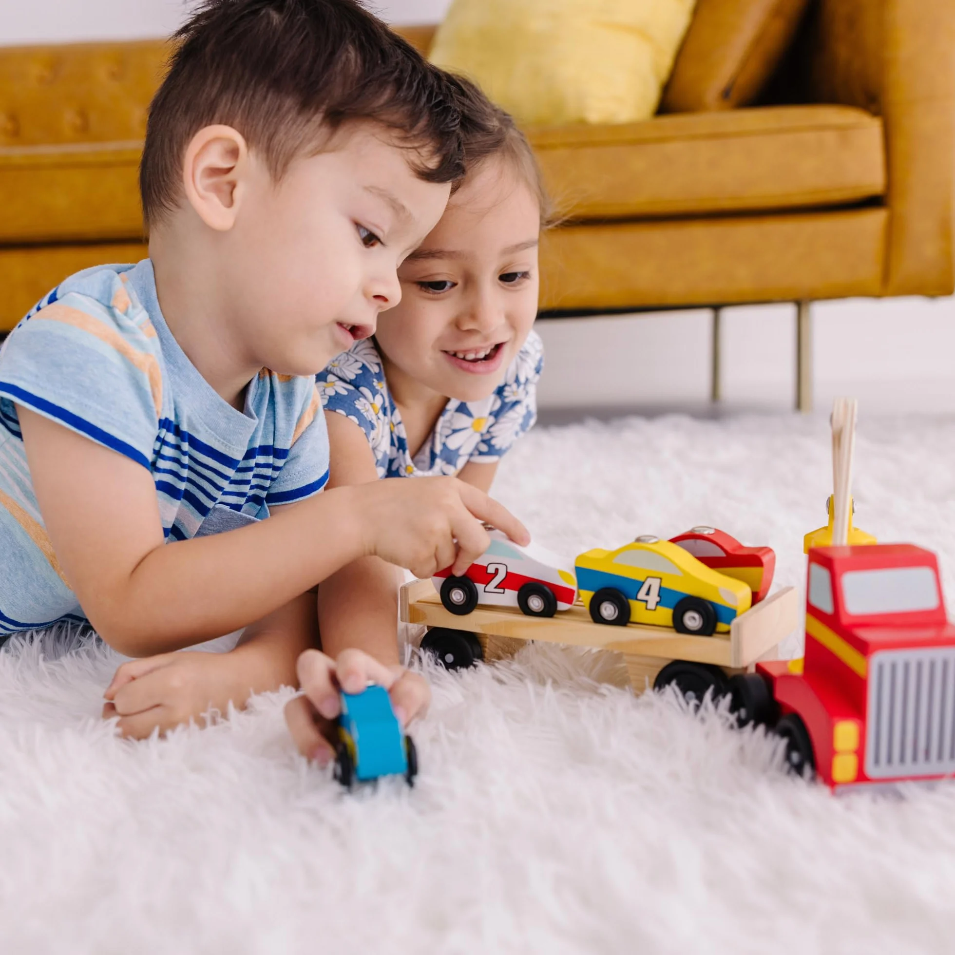 Melissa & Doug – laweta z magnetycznym podnośnikiem| drewniane zabawki i pojazdy | ciężarówki i pojazdy | 3+ |