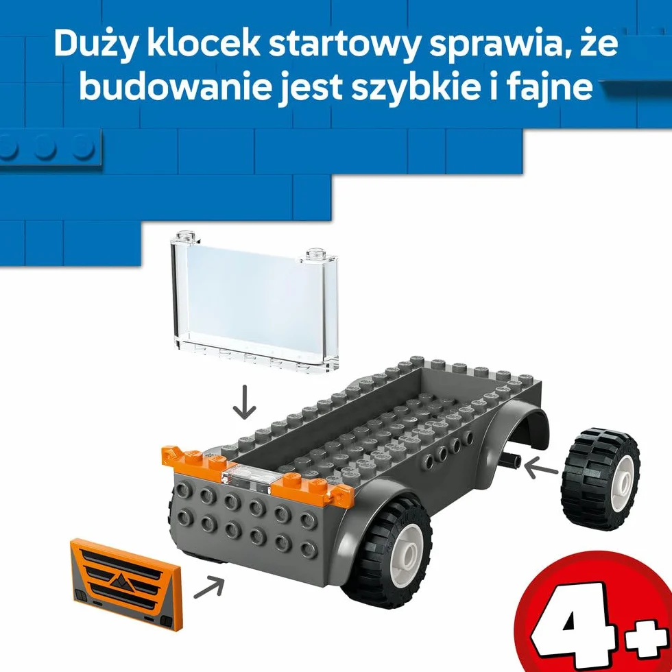 LEGO City Laweta dla motocykli 60491 klocki dla dzieci z minifigurkami