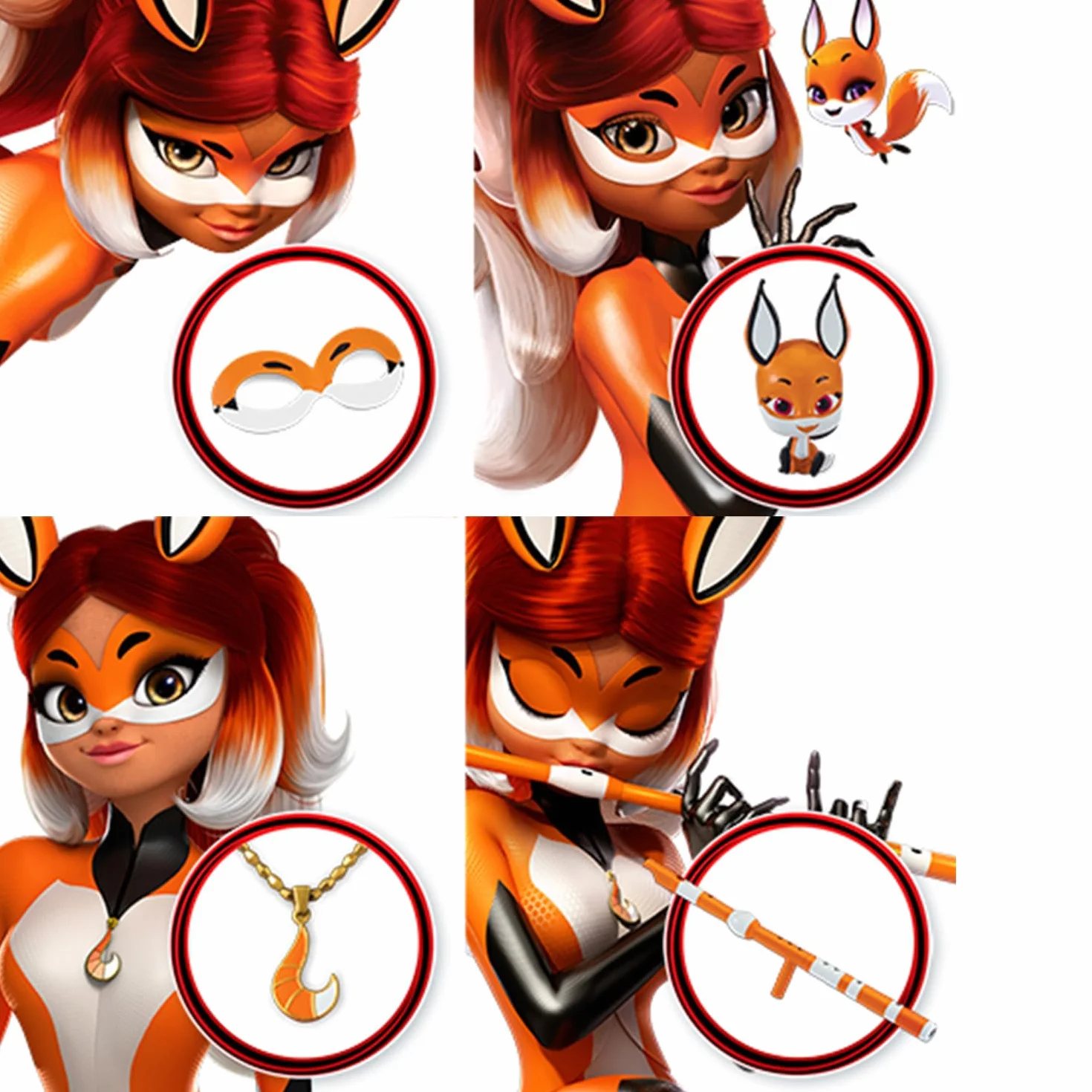 Miraculous: Tales Of Ladybug And Cat Noir Rena Rouge zestaw do odgrywania ról Rena Rouge kostium dziecięcy fantazyjny strój zestaw maska i akcesoria biedronka superbohater kostiumy dla dziewcząt i