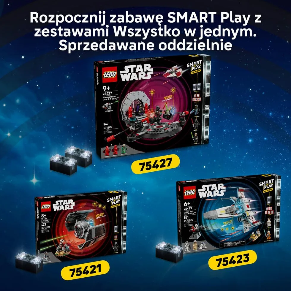 LEGO Star Wars 75420 SMART Play: Śmigacz Luke'a, interaktywna zabawka dla dziecka, zestaw kompatybilny z 1 x SMART Tagiem i minifigurką Luke'a Skywalkera - prezent dla dzieci od 6 lat i fanów