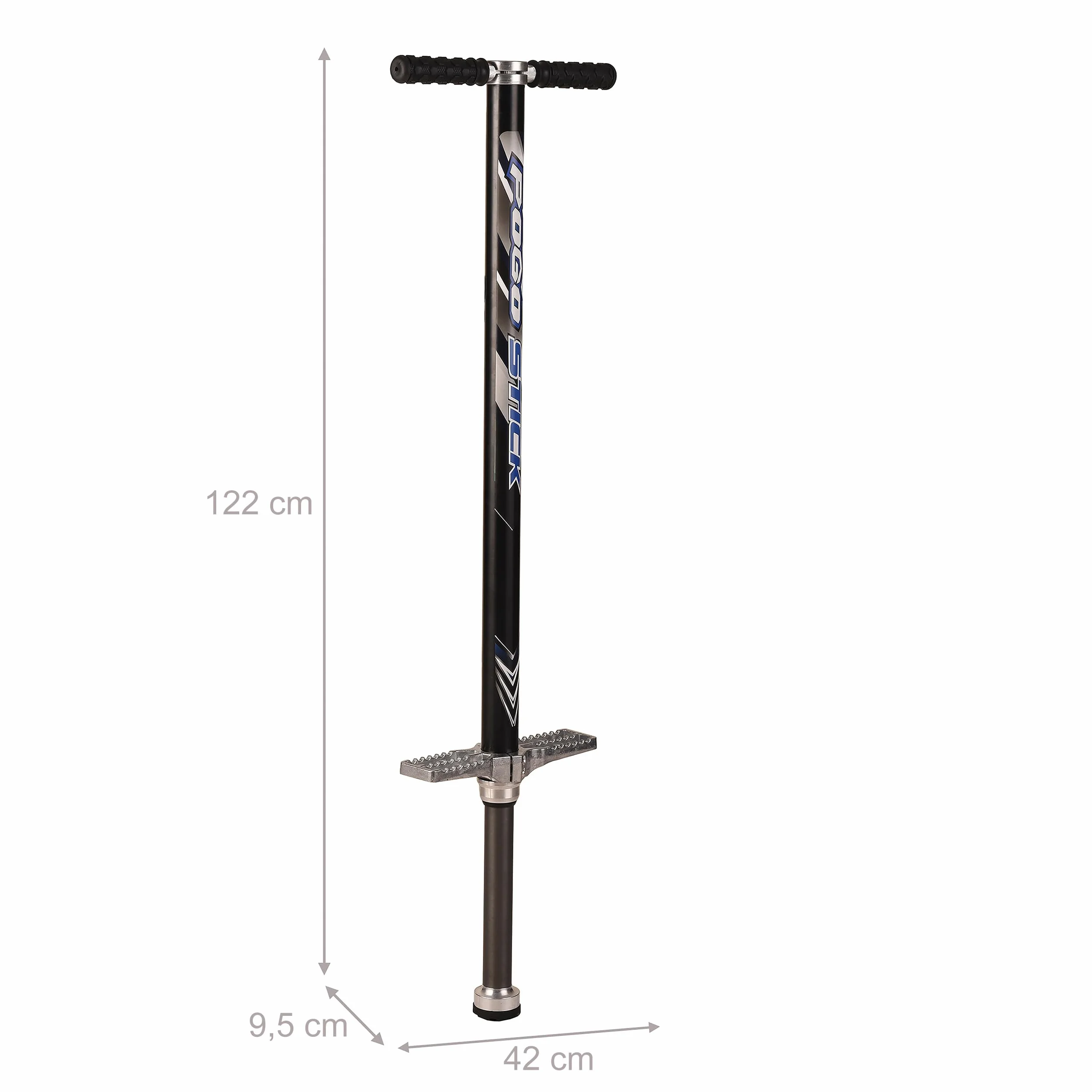 Relaxdays Kij pogo dla dorosłych, do 110 kg, wyściełany, do użytku na zewnątrz, antypoślizgowa, stal nierdzewna, czarna