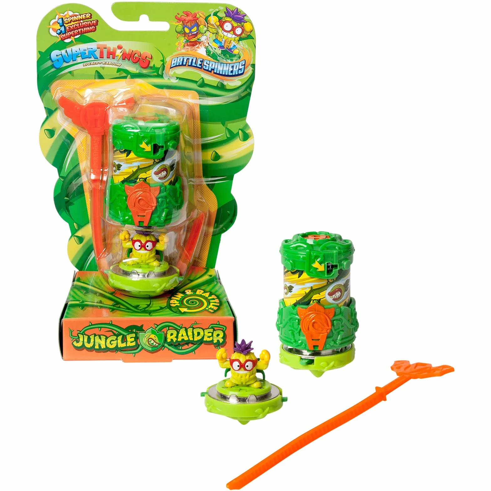 SUPERTHINGS RIVALS OF KABOOM Battle Spinners Jungle Raider 1 Spinner 1 SuperThing Exclusive