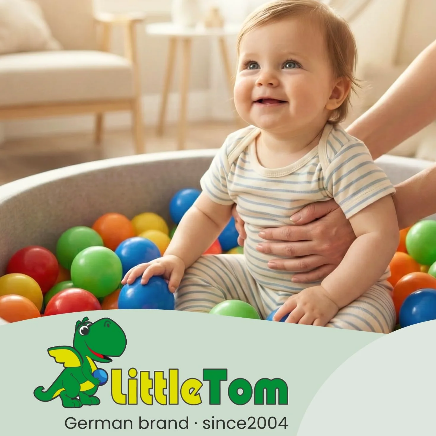 LittleTom 100 kolorowych piłek do kąpieli 7 cm plastikowe zabawki dla dzieci