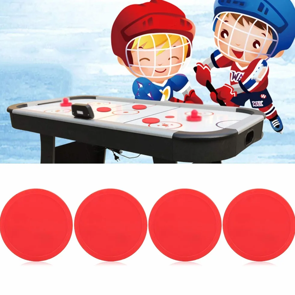 Krążki do cymbergaja, 4-pak Home Air Hockey Red krążki zamienne do stołów do gry Akcesoria do sprzętu(82mm)