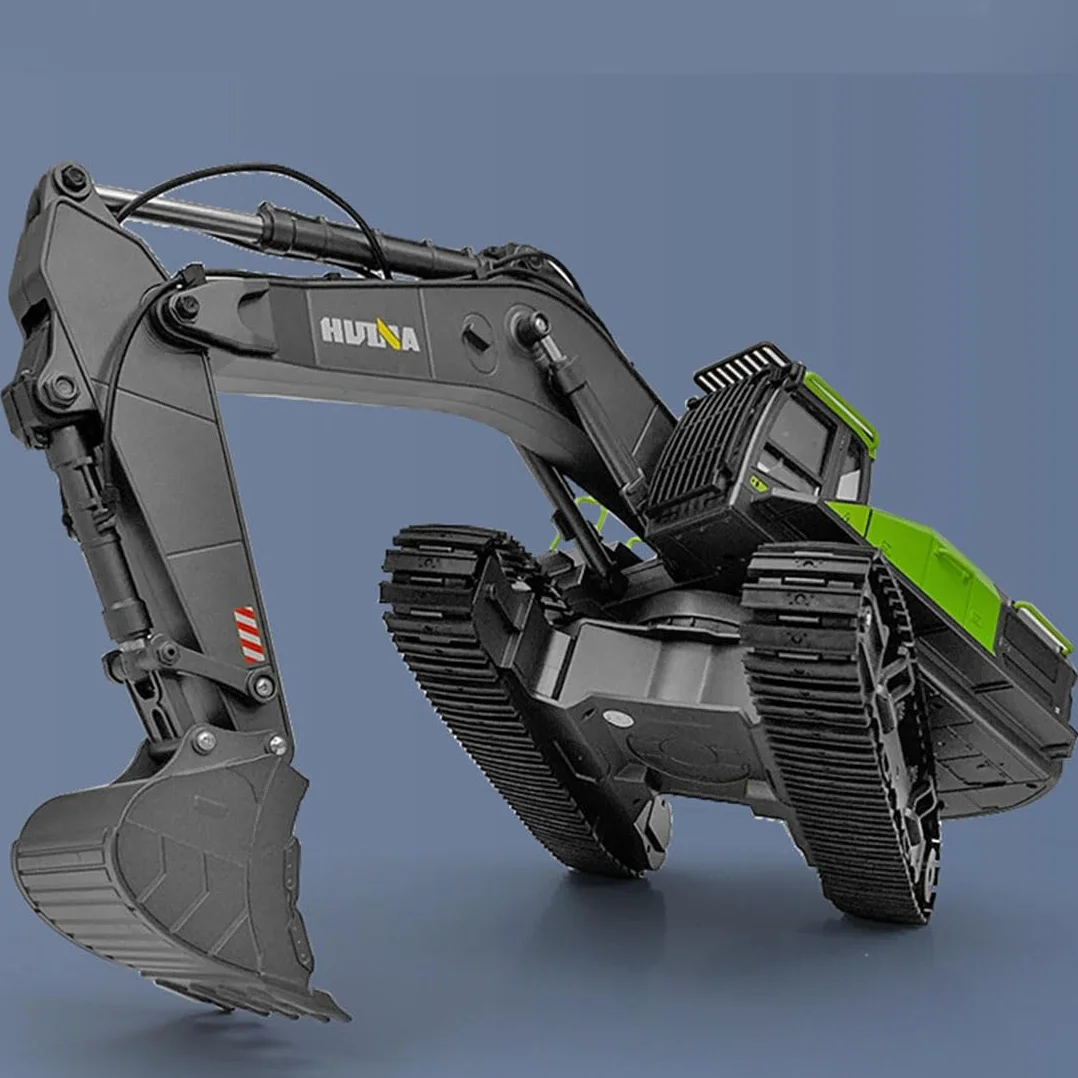 Model koparki RC Digger, skala 1/14 22CH 2,4G 4 w 1, wielofunkcyjna koparka ze stopu zdalnego sterowania ze światłami LED, model pojazdu inżynieryjnego dla dorosłych i młodzieży