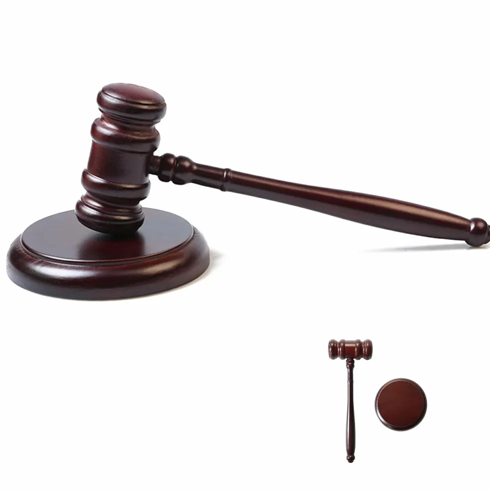 Młot aukcyjny z drewna, drewniany młot Richter z cokołem, drewniany gavel, drewniany młotek dla sędziów, prawników, sprzedaży aukcyjnej, odgrywania ról dla dzieci i prezentów
