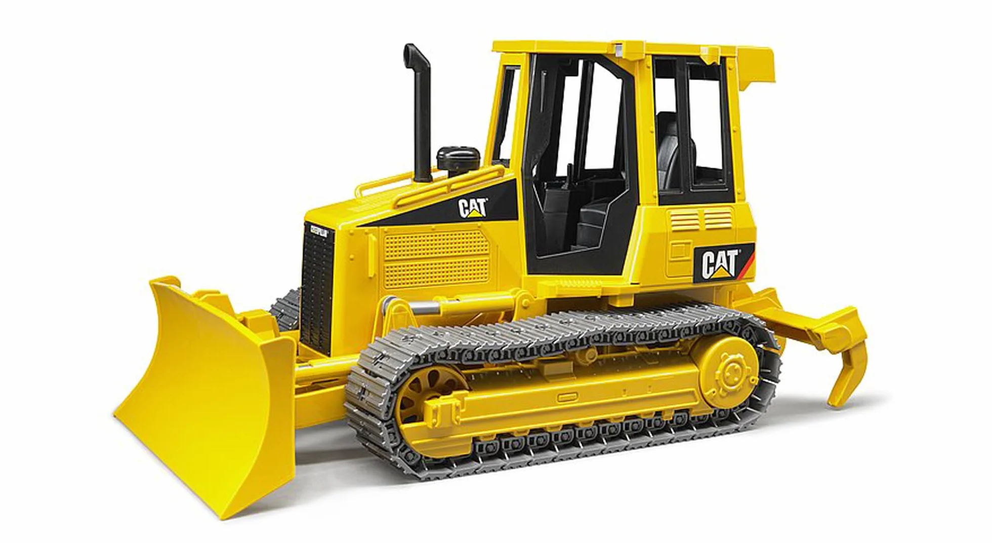 bruder 02443 - Spycharka gąsienicowa Cat z tylnym adapterem - 1:16 Pojazd budowlany, Plac budowy, Maszyna budowlana, Spycharka, Zabawka