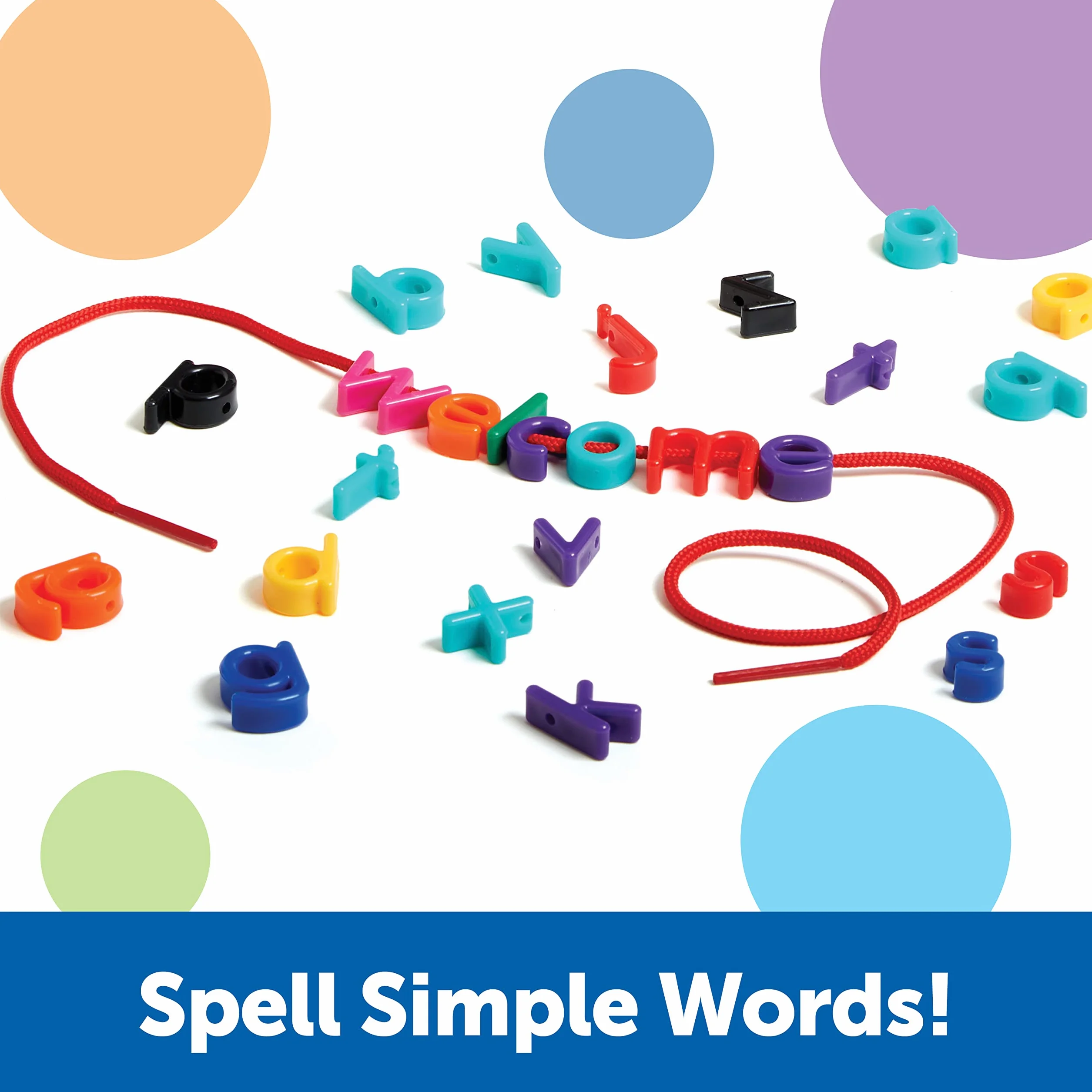 Learning Resources Male litery Sznurowanie Alfabet 275-Szt