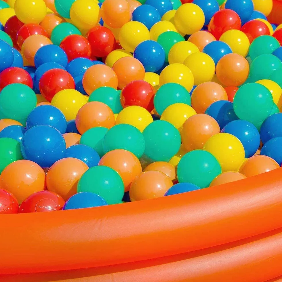 100 sztuk plastikowe kolorowe kulki, Ø 4 cm/Ø 5.5 cm baseny z piłkami dla dzieci, plastikowe kulki gry dla dzieci pierwsze dzieciństwo wypełnić baseny zasłony, mieszane kolory