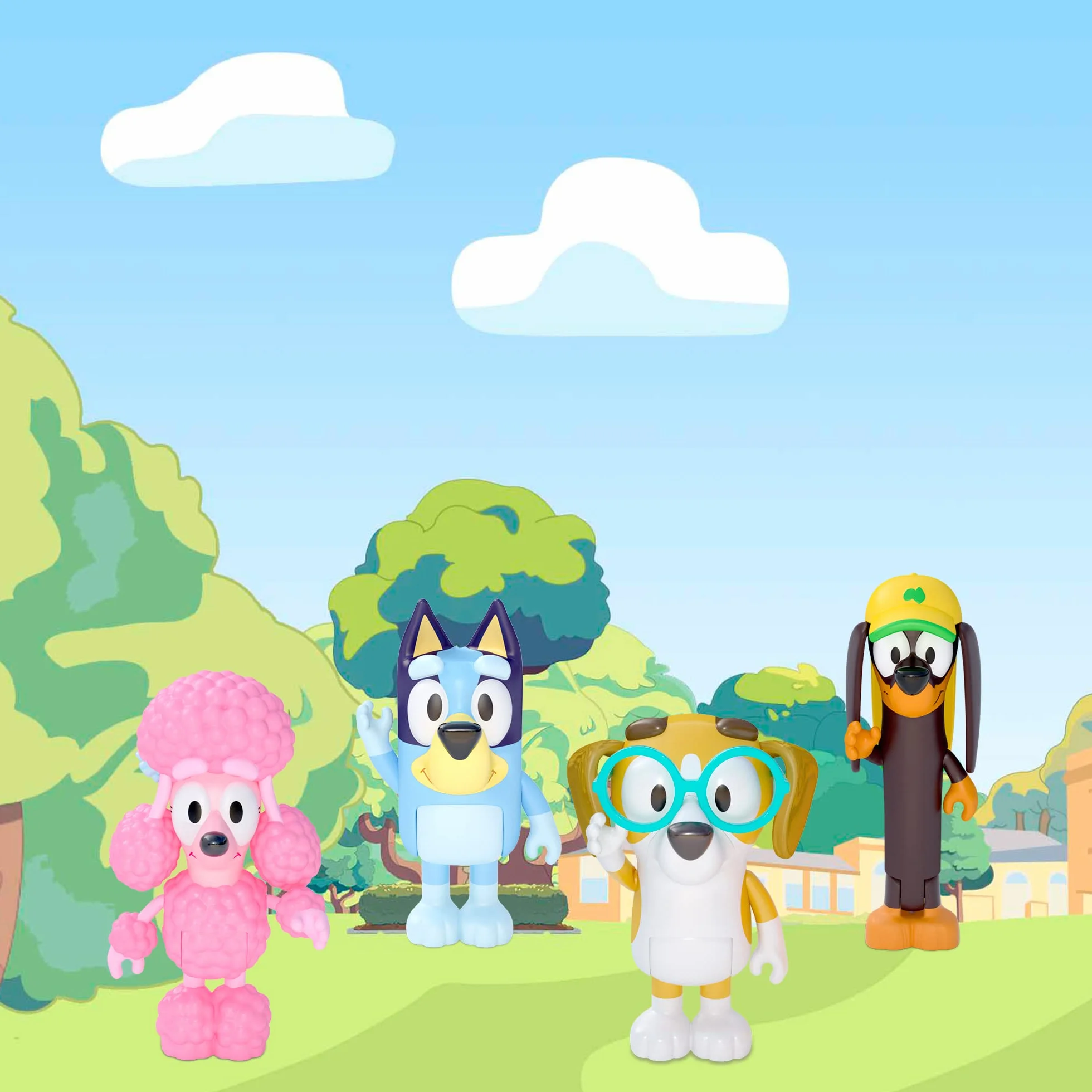 BlueY Giochi Preziosi Friends Pack, zestaw 4 przegubowych postaci i Friends Snickers, Honey i Coco, jak w telewizji, dla dzieci od 3 lat, BLY01200, wielokolorowy