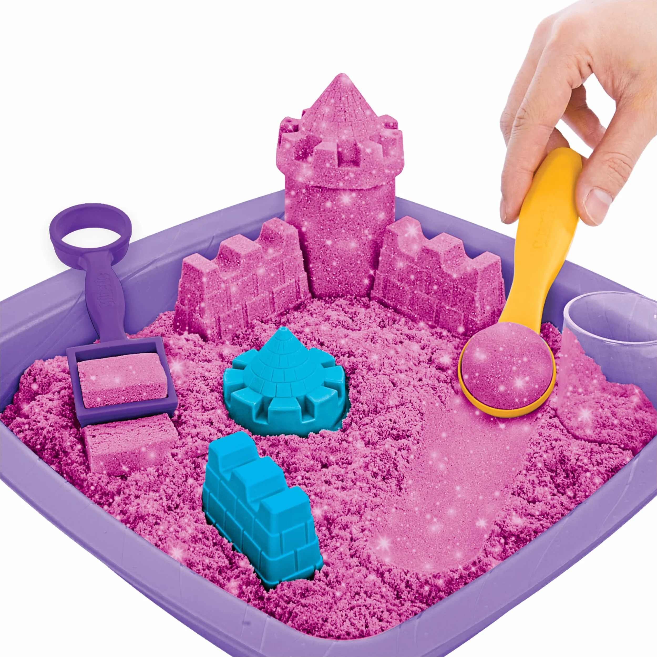 Kinetic Sand Shimmer Sand Castle 454 g różowy zabawki dla dzieci 3 lat