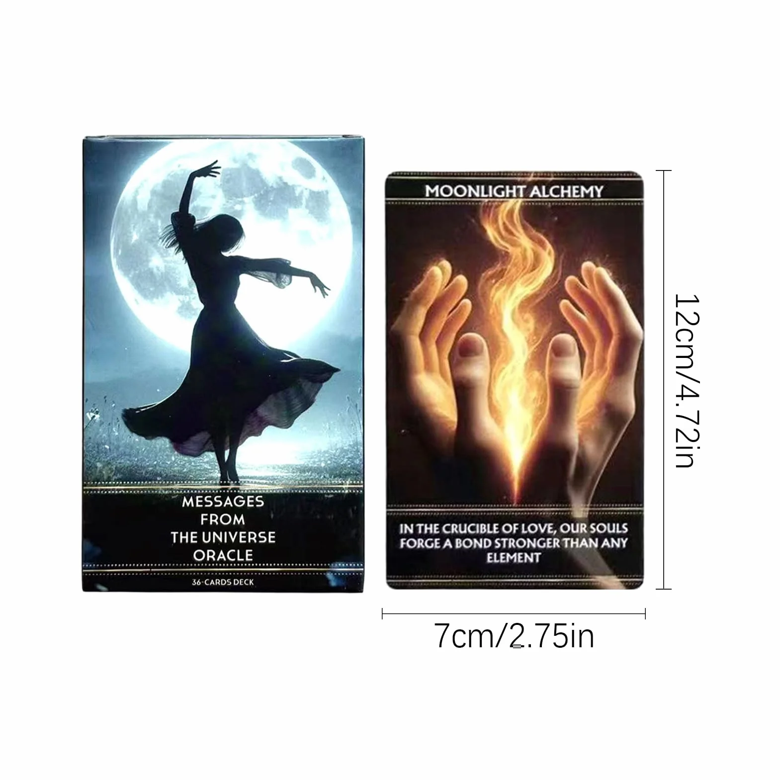Tarot Cards 36 Sheet Portable Divination Deck for Beginners with Meanings