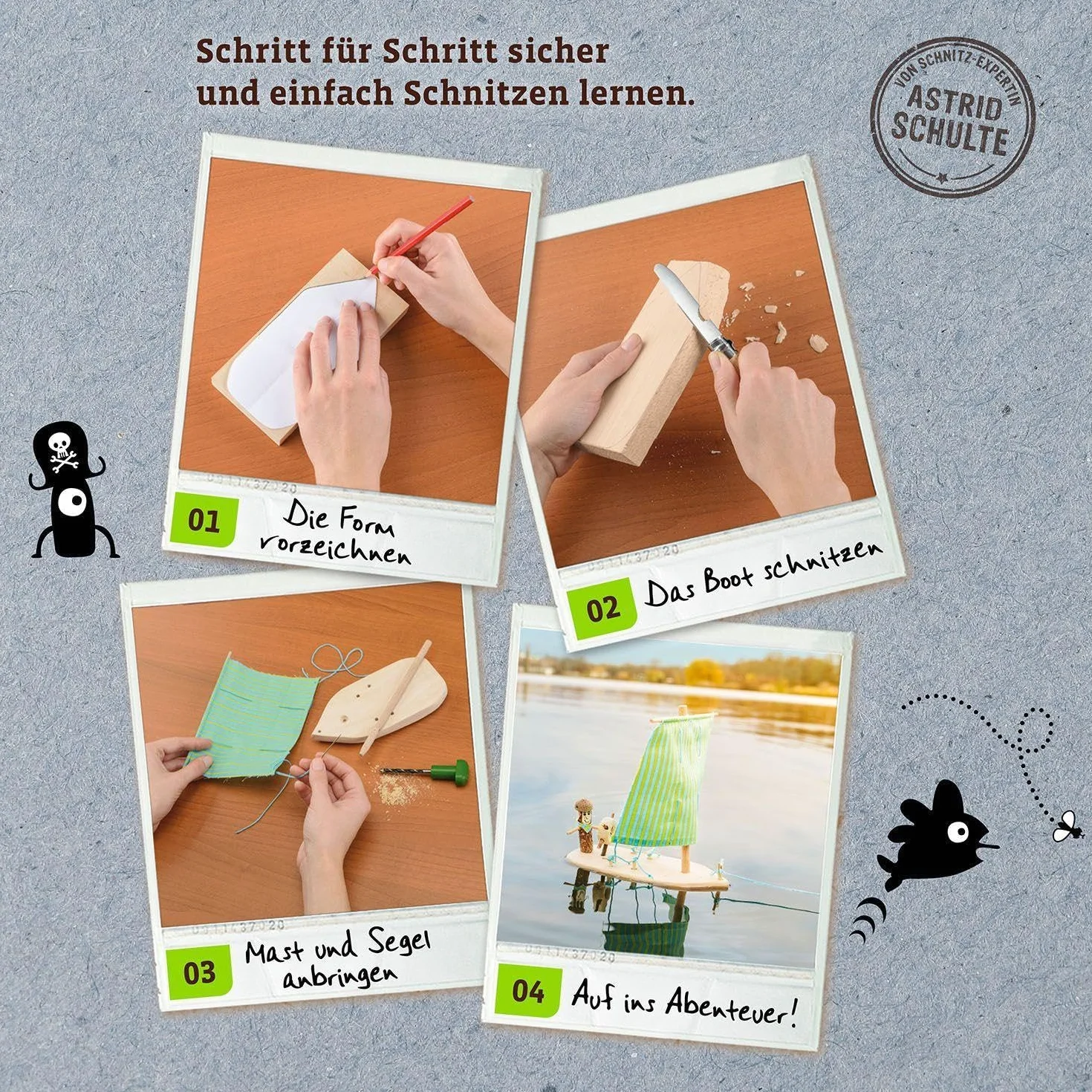 Kosmos Schnitzen Zestaw do Robótek Ręcznych, Żółty, Od 8-12 lat