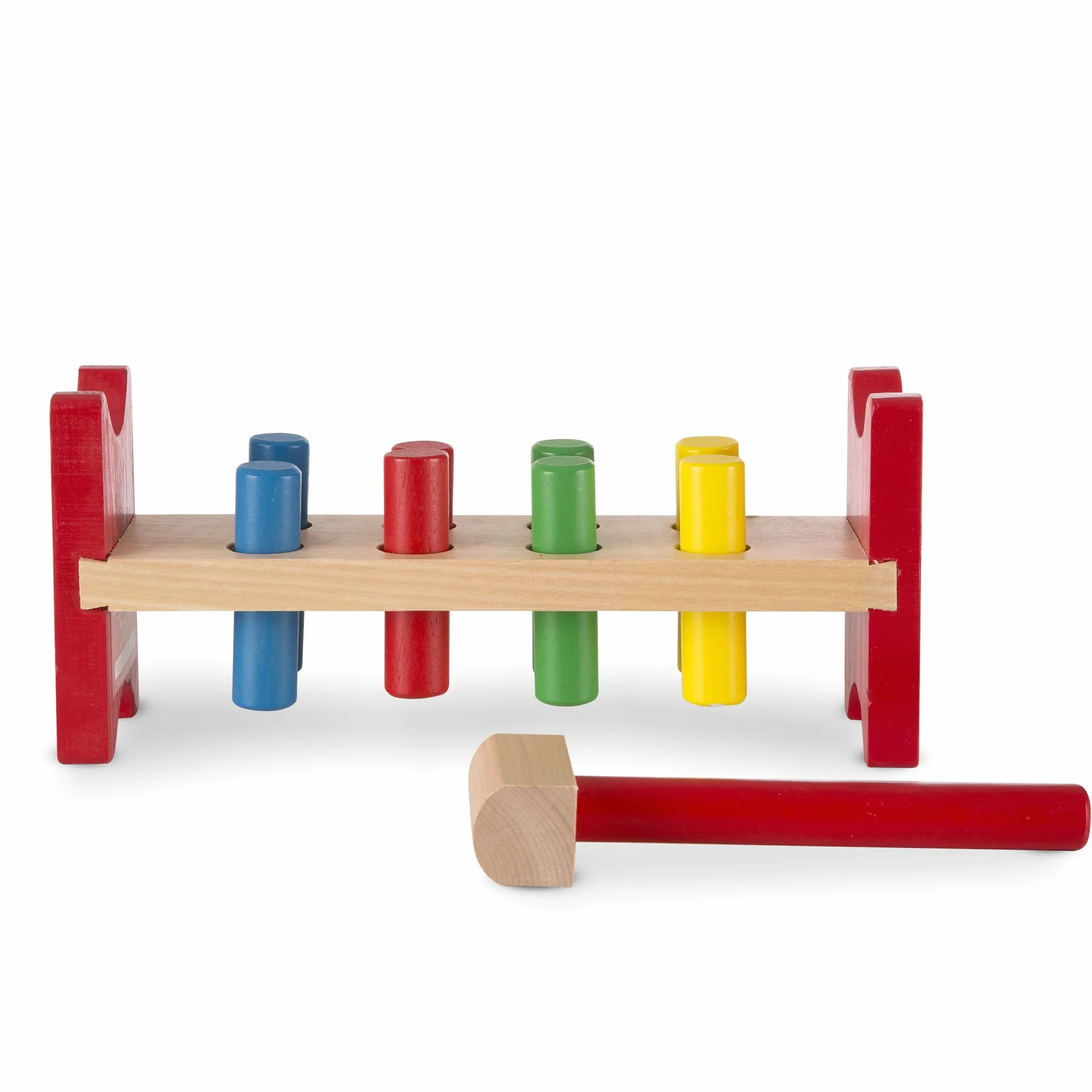Melissa & Doug Deluxe drewniana zabawka Pound-A-Peg z młotem - certyfikat FSC