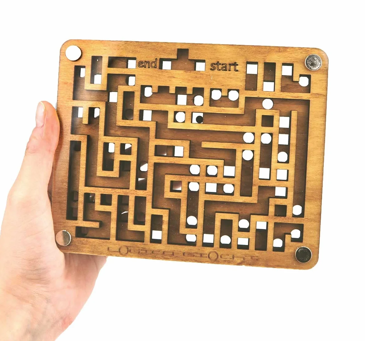 Logica Puzzles art. Labirynt Knossos - Drewniana Lamigłówka Labiryntu - Trudności 5/6 Niesamowite - Seria Euklidów