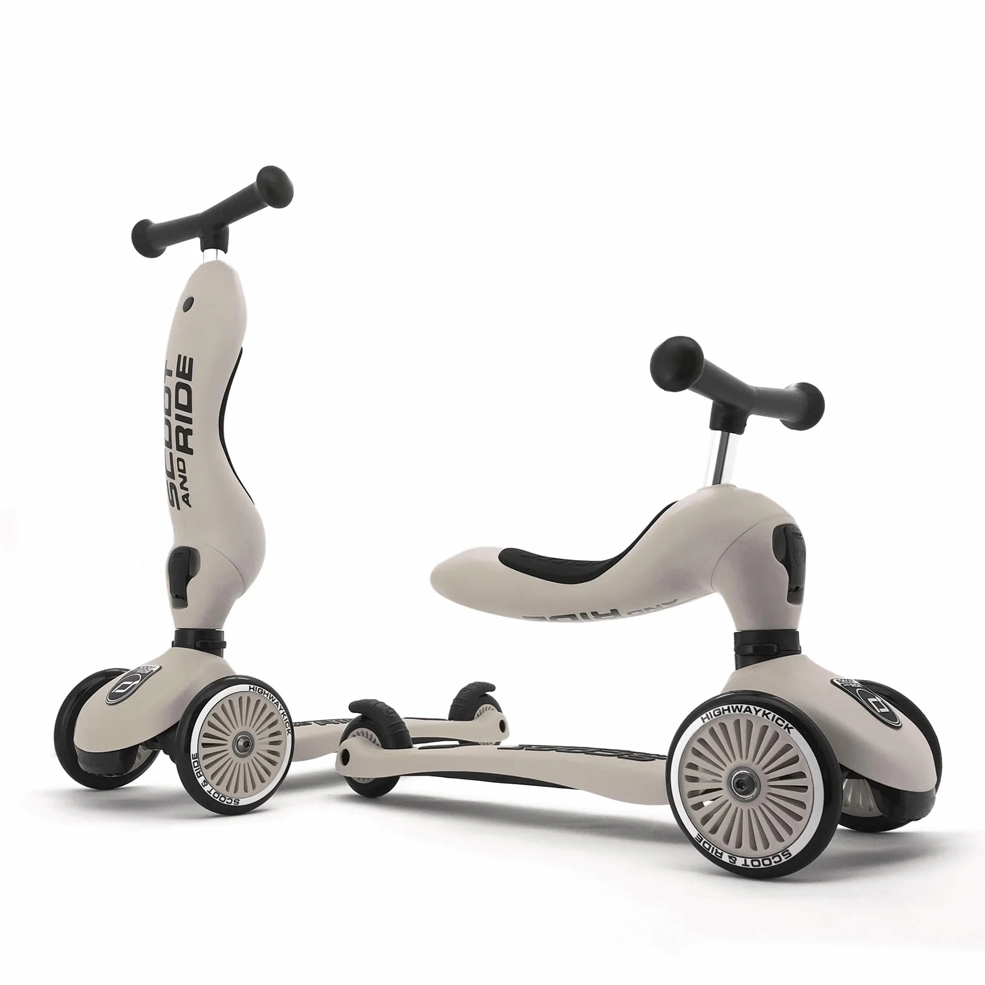 Scoot & Ride Unisex – Baby Highwaykick 1 Jeździk z Siedziskiem popielaty