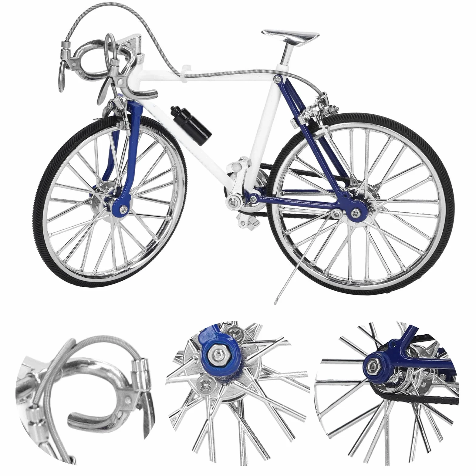 Ozdoba Modelu Mini Roweru, 1:10 Kolekcje Rowerów o Wysokiej Symulowanej Stopie Retro Miniaturowa Figurka Kreatywna Figurka Rowerowa Decor