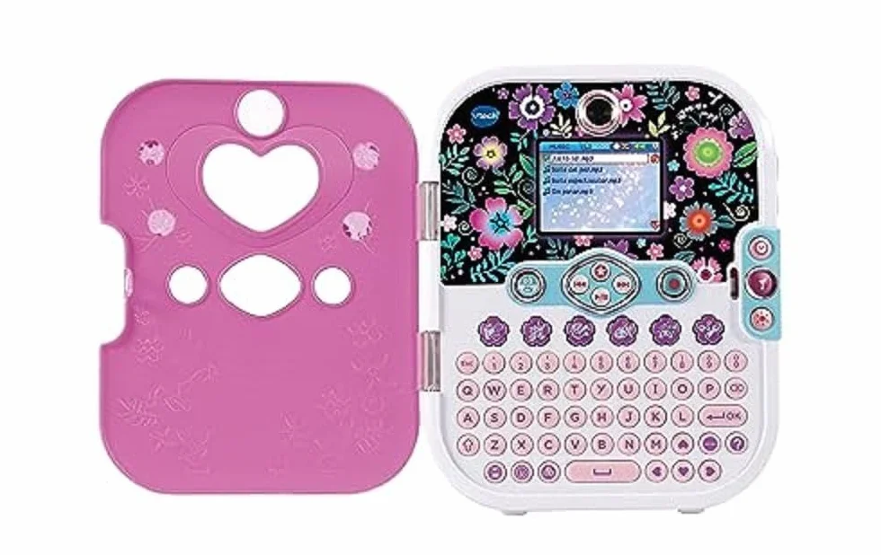 VTech KidiSecrets Selfie Music 2.0, interaktywny dziennik dla dzieci z podwójnym aparatem i MP3, elektroniczny dziennik z kolorowym ekranem i klawiaturą, język włoski, baterie w zestawie, 6-12 lat