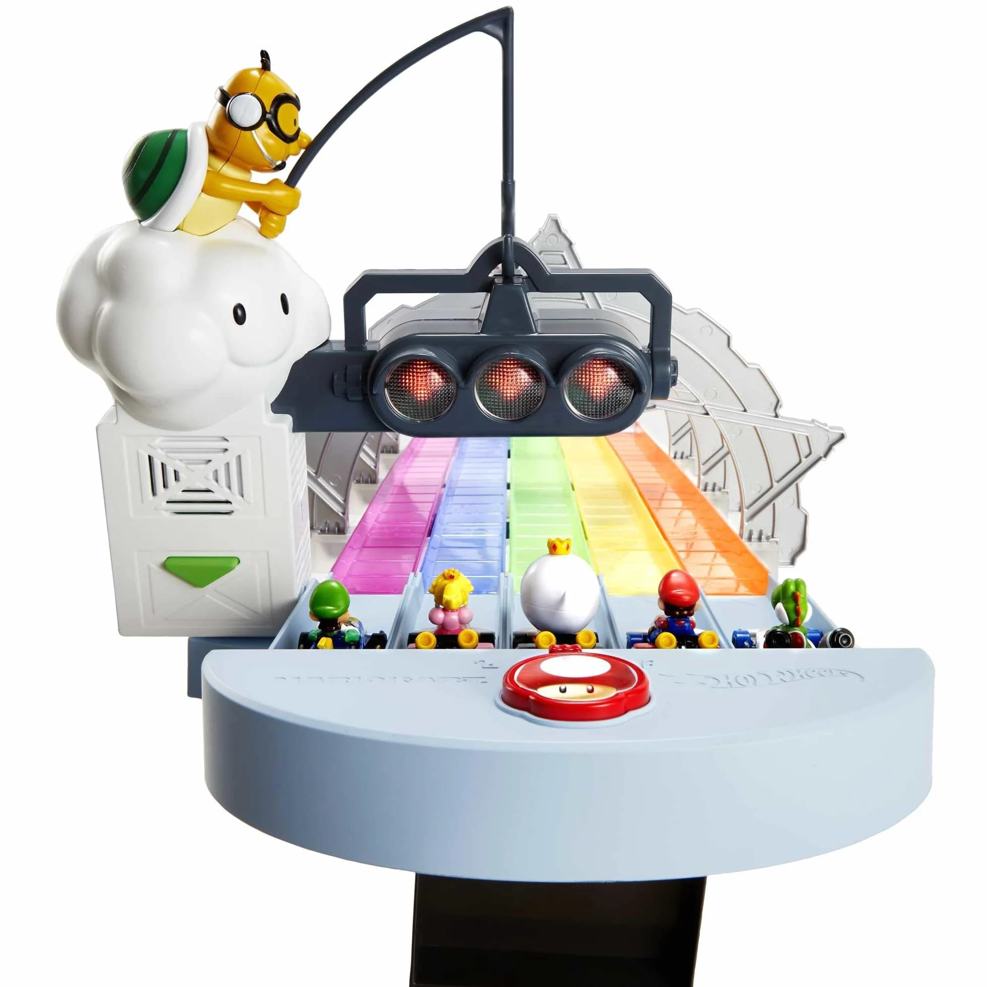 Hot Wheels Tor Wyścigowy Mario Kart Rainbow Boulevard 2,5m 2 pojazdy 1:64