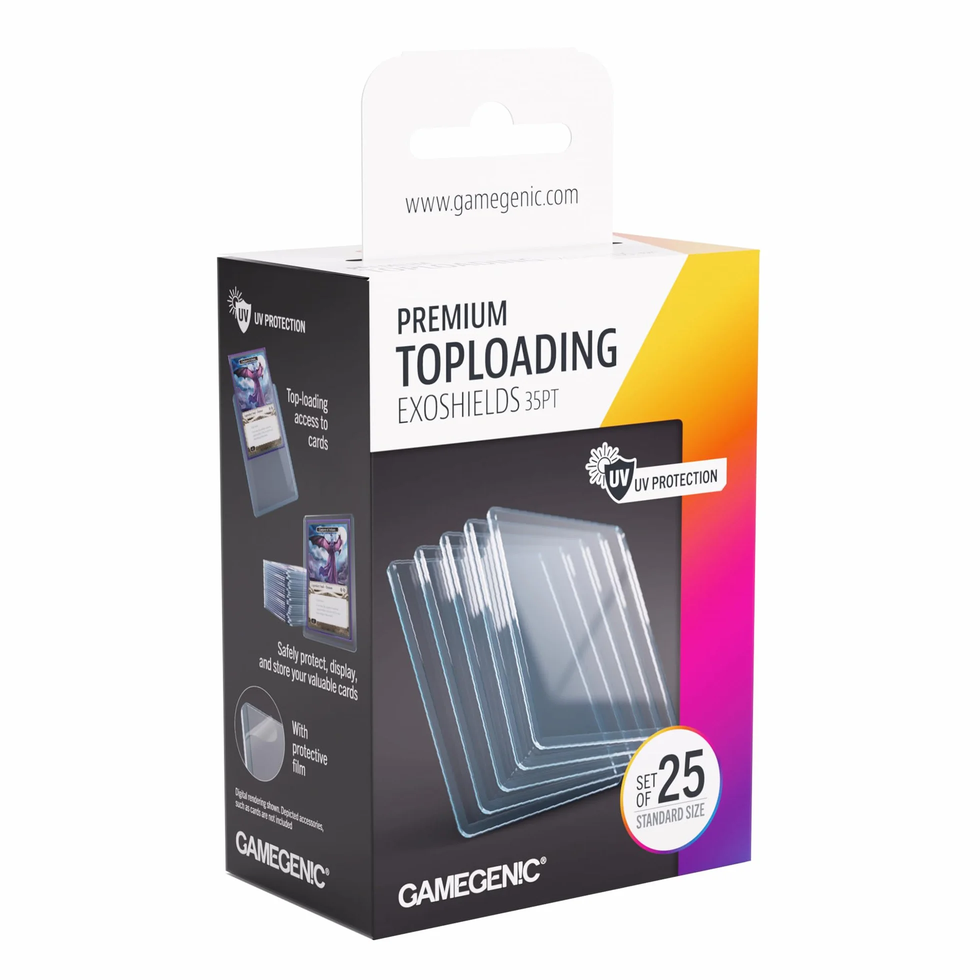 Gamegenic Premium Toploading Exoshields 35pt 25 sztuk ochrona UV 76x101 mm