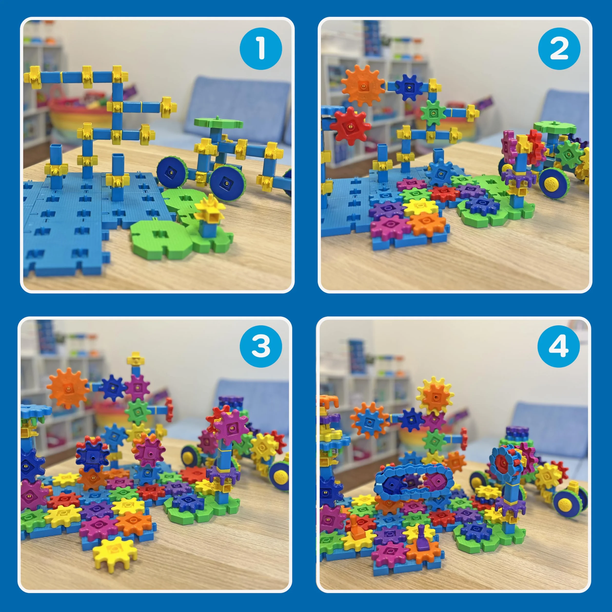 Learning Resources Gears! Gears! Gears! Mega Buduje Budownictwo 235-Kawałek Zestaw