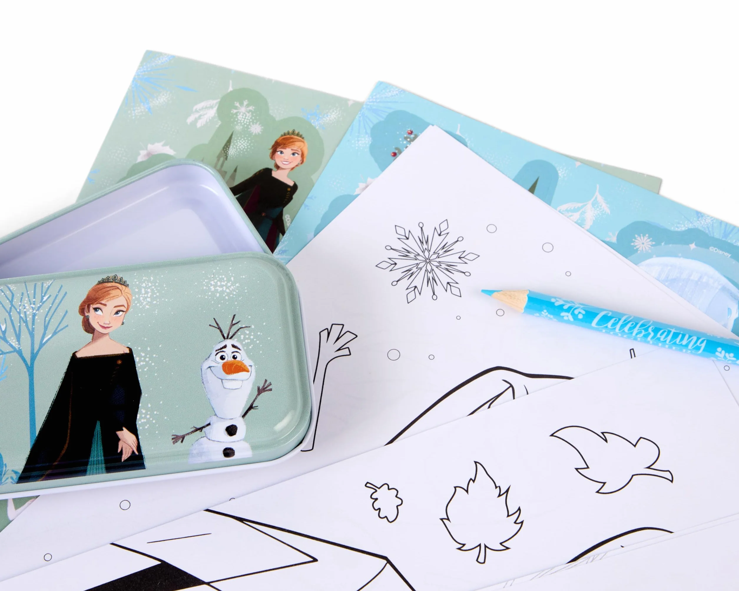 Disney Frozen zestaw podróżny do pisania i rysowania Elsa Anna Olaf dla dzieci