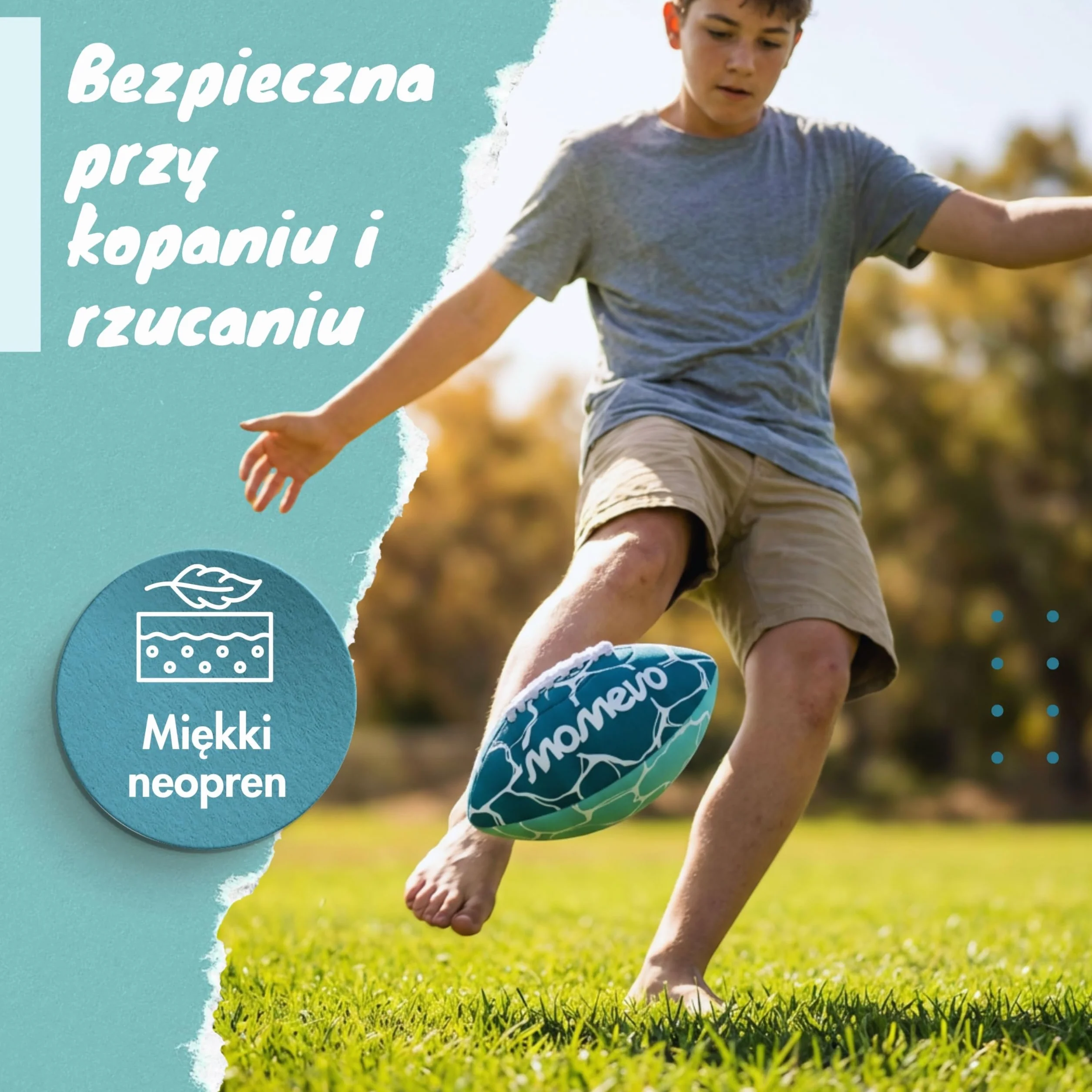 Piłka wodna Momevo BeachBuddy z neoprenu dla dzieci w wieku od 2 lat – miękka piłka dziecięca do użytku na zewnątrz