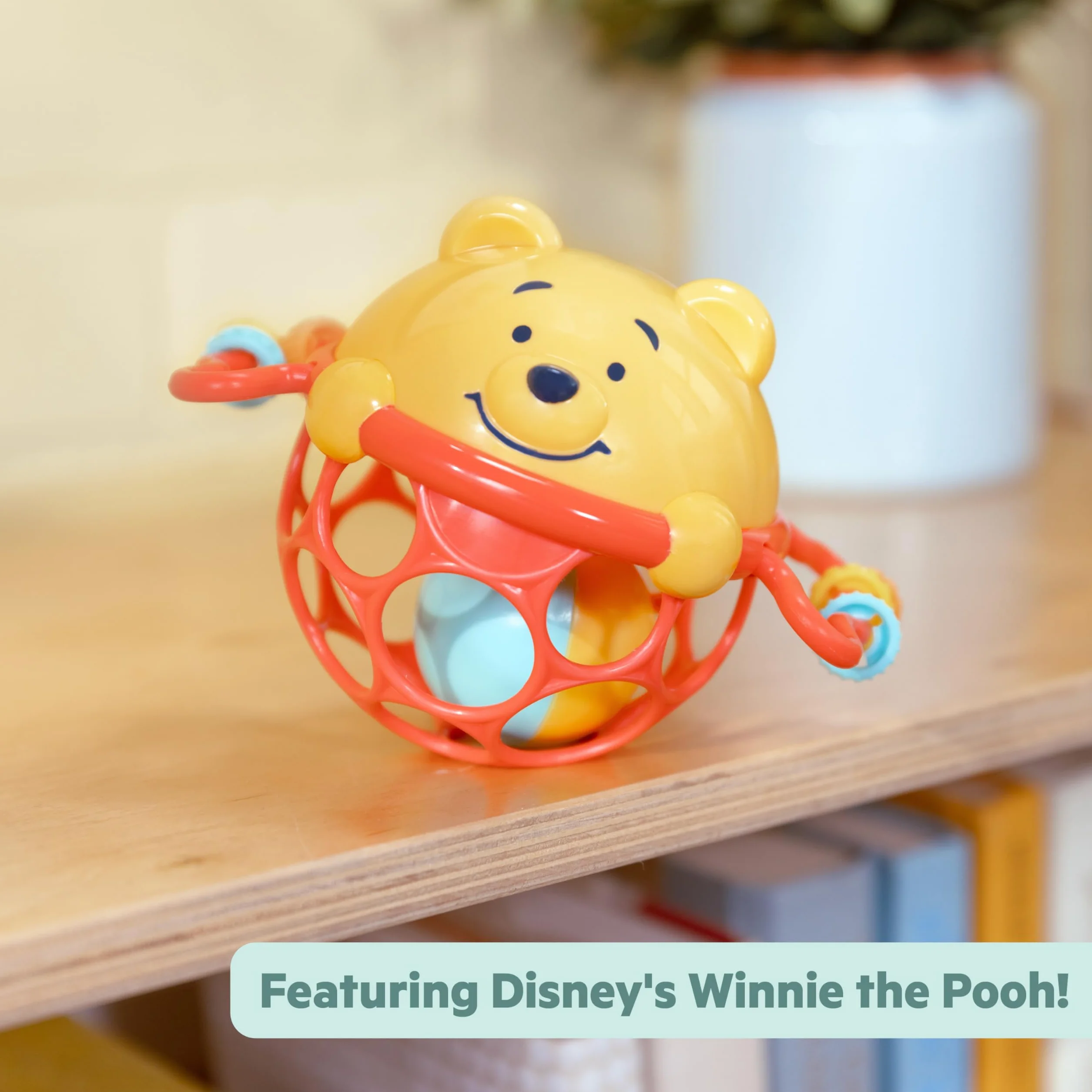 Disney Kubuś Puuh Bright Starts Jingle & Shake grzechotka Oball dla noworodków
