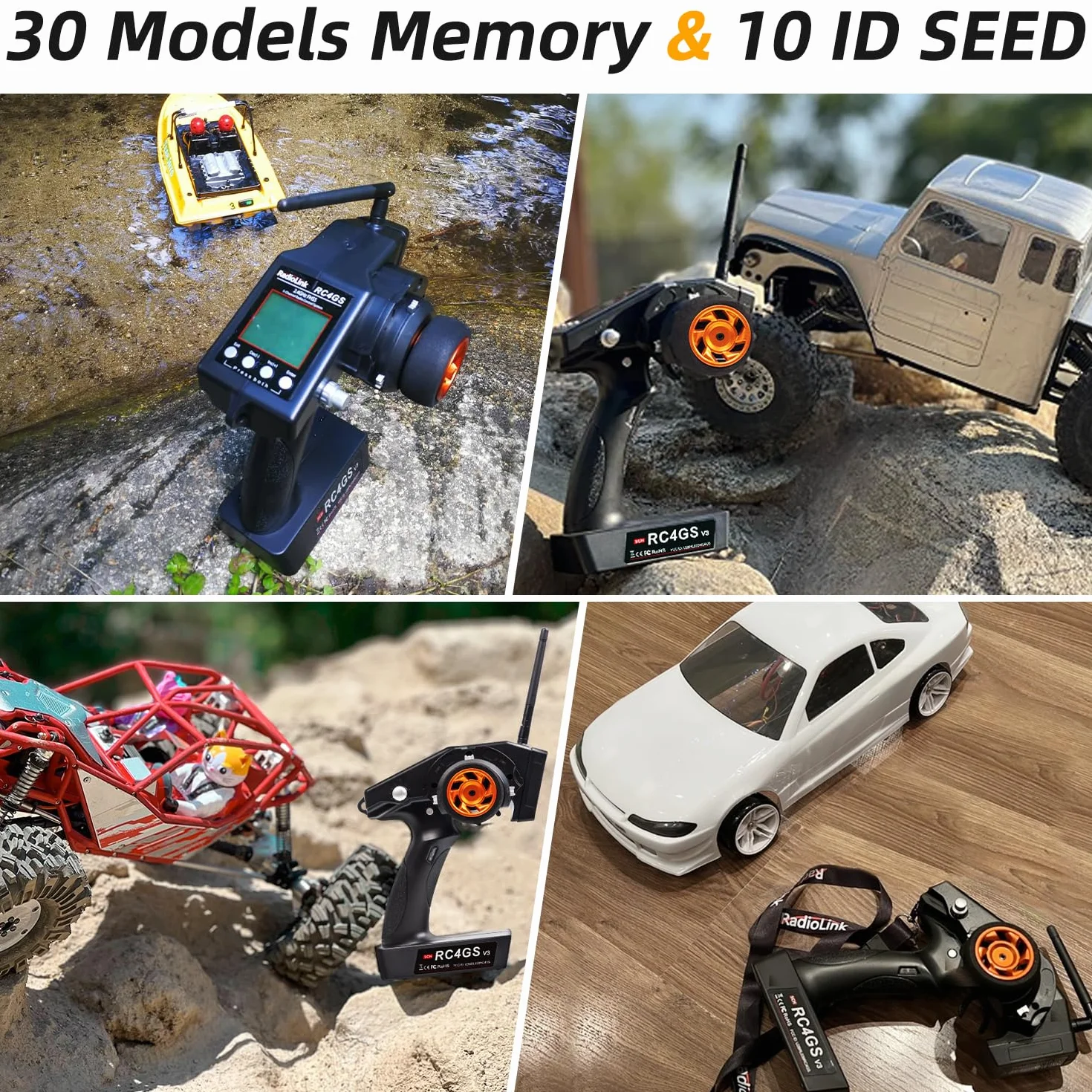 Radiolink RC4GS V3 5-kanałowy pilot zdalnego sterowania z zestawem odbiornika R6FG Zintegrowany żyroskopowy nadajnik zdalnego sterowania 2,4 GHz