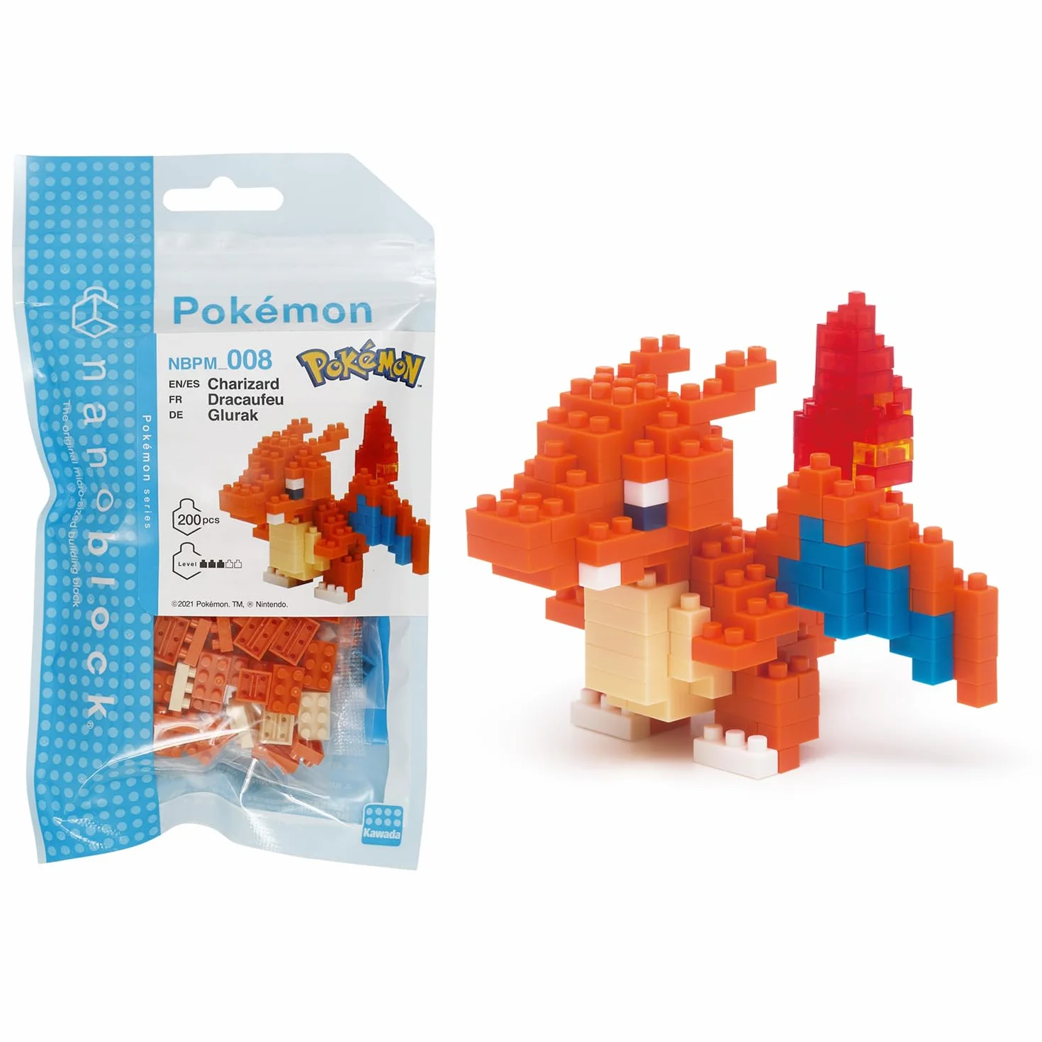 nanoblock NBPM008 Pokemon Charizard, Colourful