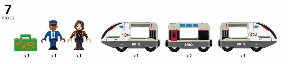 BRIO World - 36087 Trains of the World TGV Hochgeschwindigkeitszug | Spielzeuglok für Kinder ab 3 Jahren