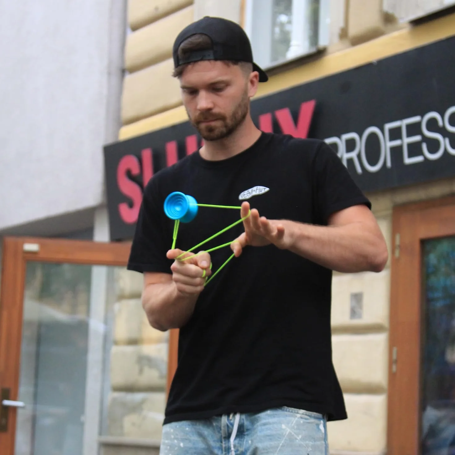 YoyoFactory BULLSEYE Yo-Yo - POMARAŃCZOWY/TURKUSOWY (DNA Sztuczki, Metal Yoyo, String, Ball-Bearing & Instructions Included)