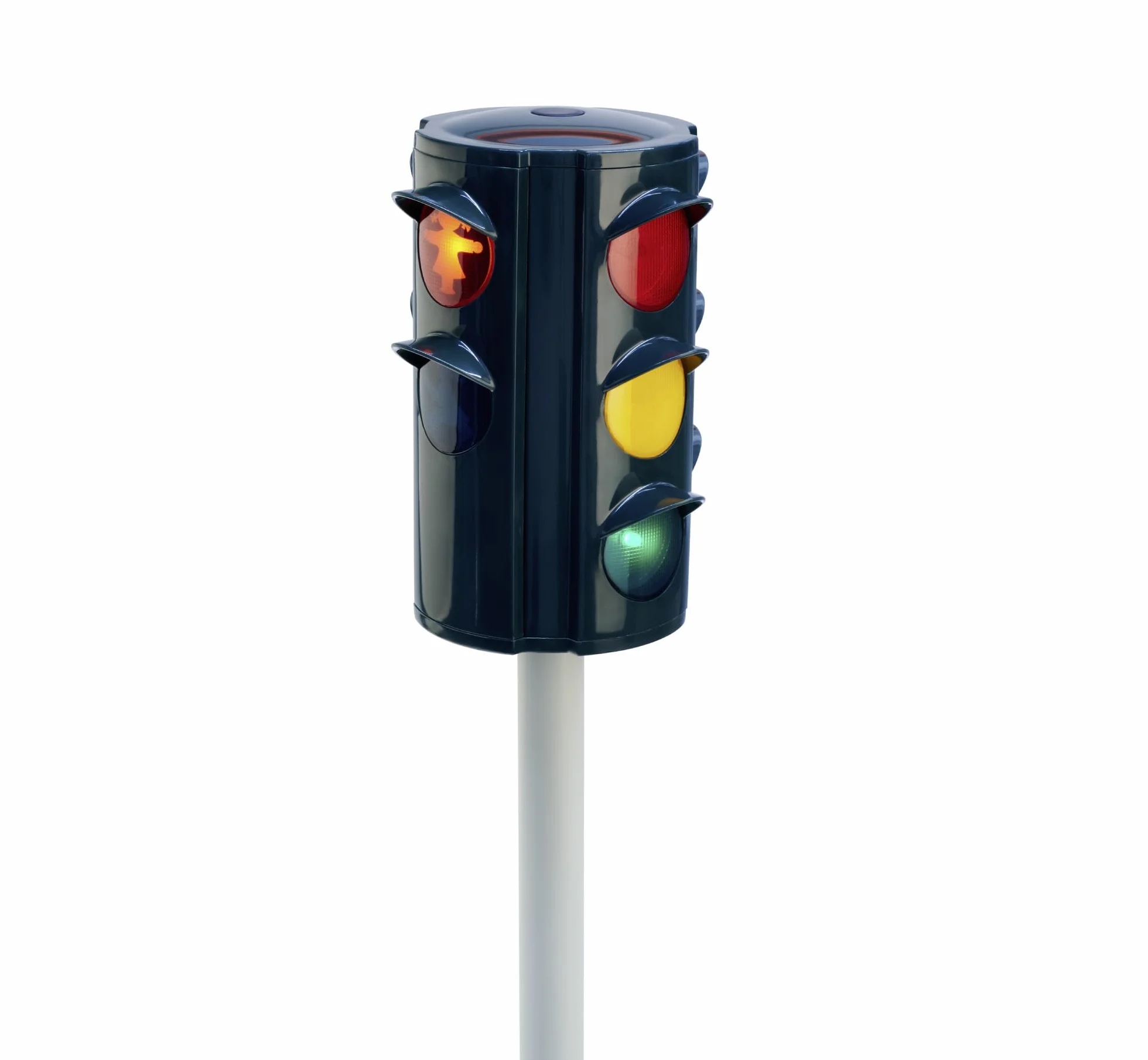 Big ampelmann drogowy (71 cm) – duża zabawka świetlna dla dzieci od 3 lat ze światłem i kultowym sygnalizacją świetlną, z 4 stronami do zabawy wewnątrz i na zewnątrz