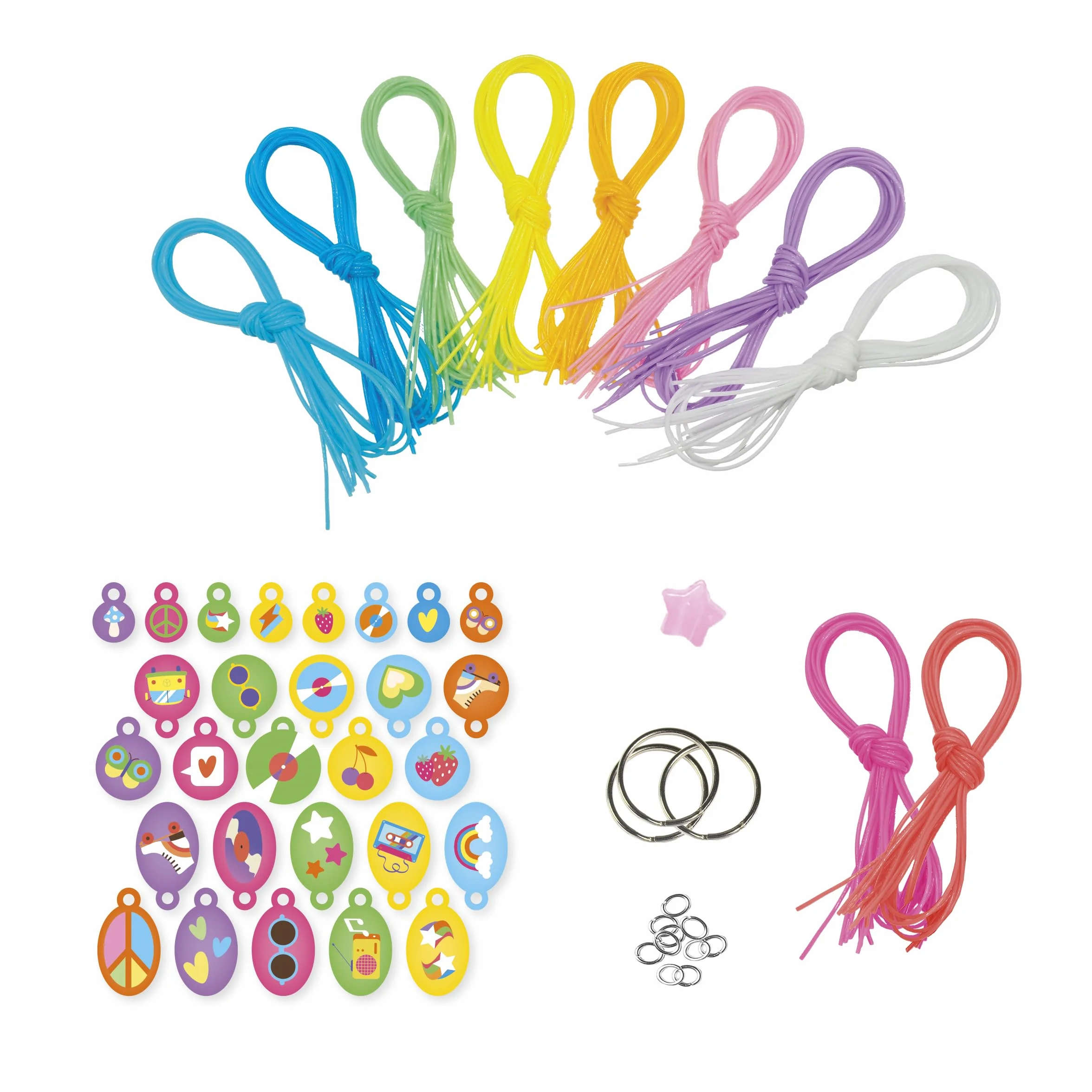 Janod Scoubidous to Create 50 nici 90 cm kreatywny zestaw dla dzieci od 7 lat