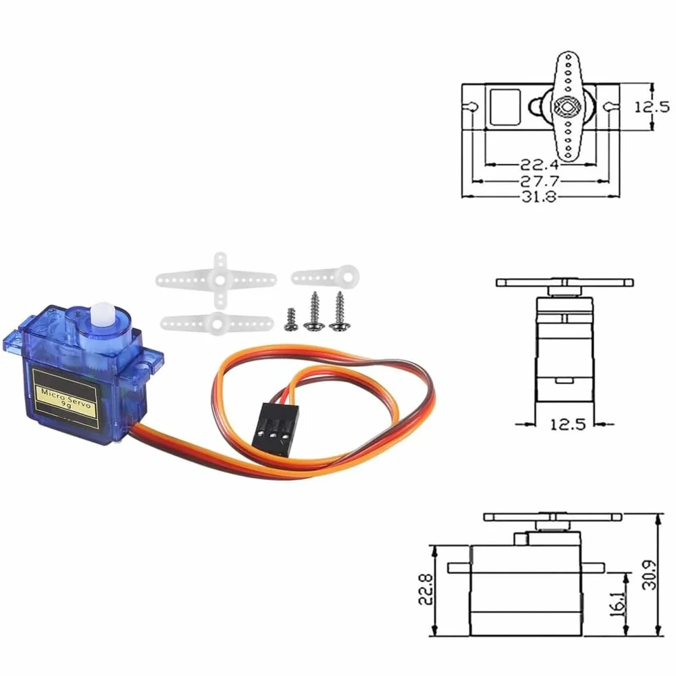DollaTek 10 szt. SG90 Mini Analog Gear Micro Servo 9g Dla RC Helikopter Samolot