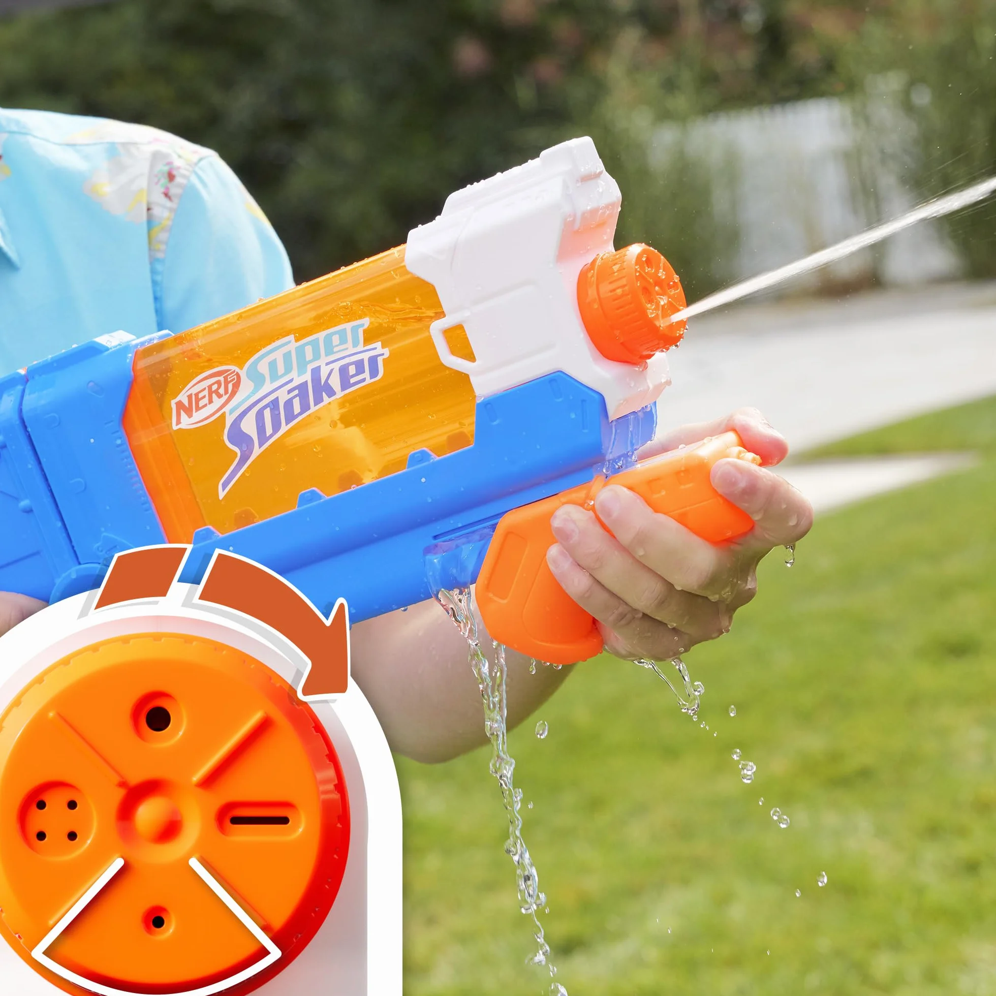 NERF Super Soaker Flip Fill Wyrzutnia wodna 887 ml, 4 style polewania