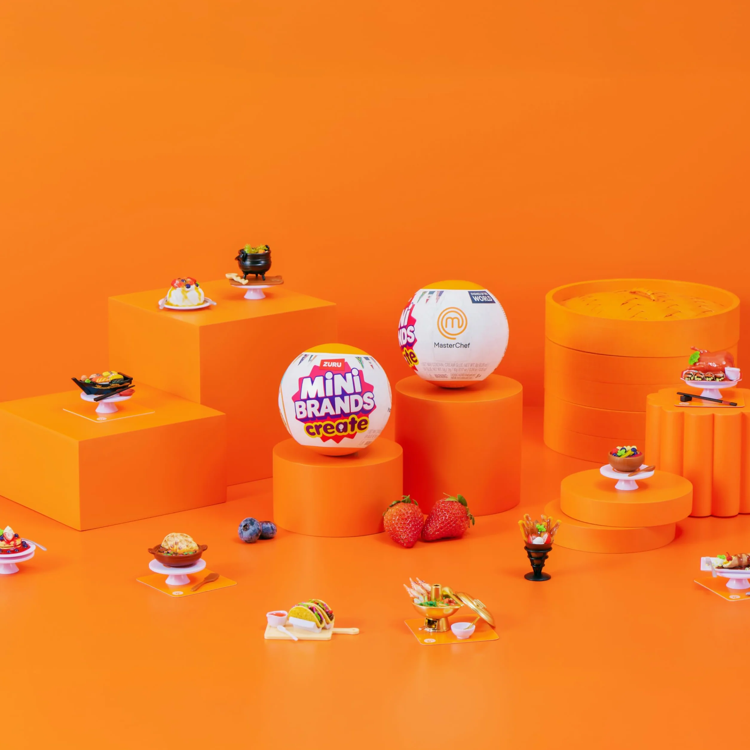 MINI BRANDS MASTER CHEF MINI MARKI SERIA 2-KAPSUŁKA, 2 szt. W Rurce PVC