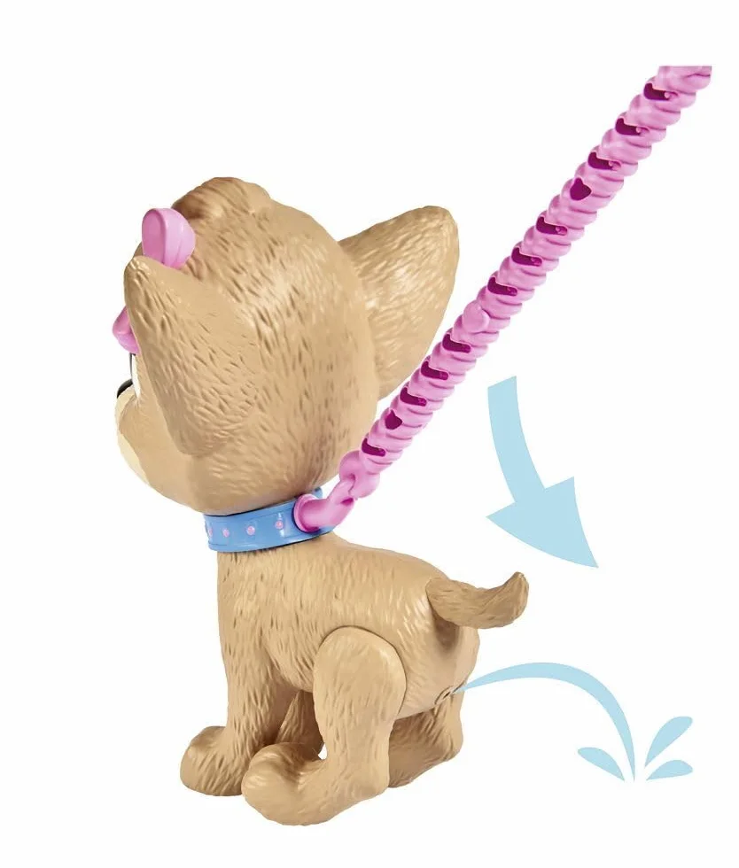Simba 105893460 ChiChi Love Pii Pii Puppy Szczeniak 20 cm, piesek sikający, chodzi na smyczy, szczeniak z bajki dla dzieci od 3 lat
