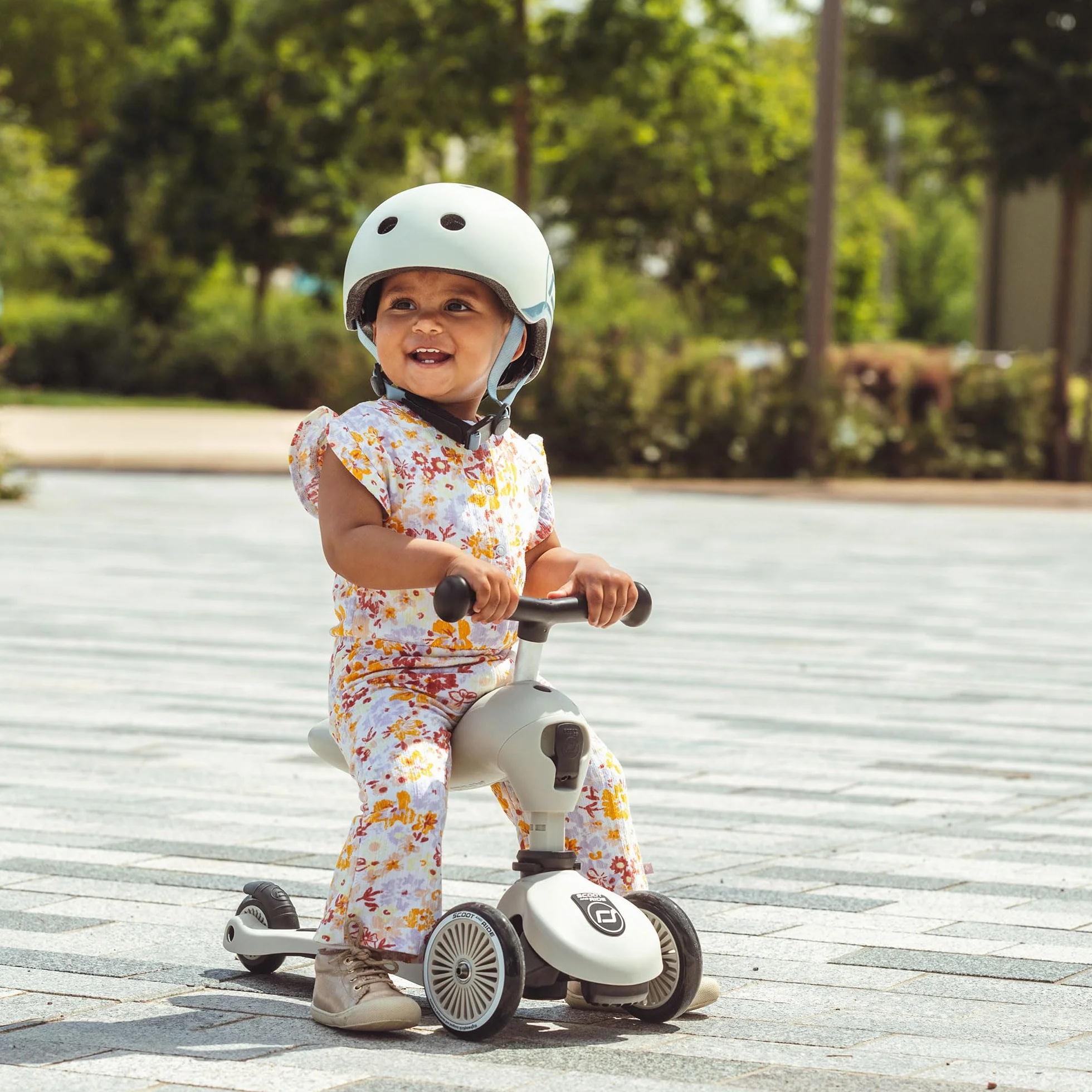 Scoot & Ride Unisex – Baby Highwaykick 1 Jeździk z Siedziskiem popielaty