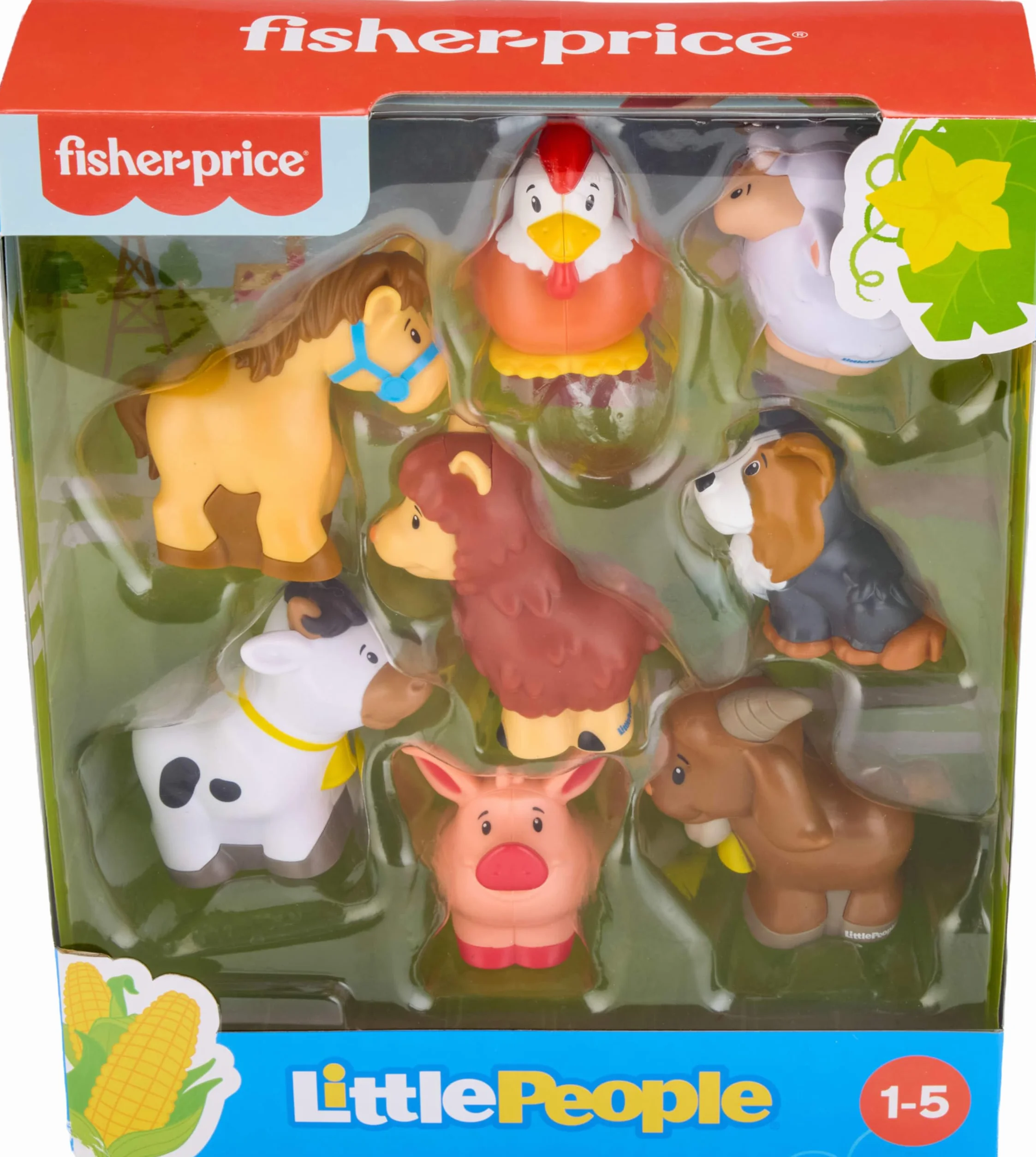 Fisher-Price Dzieci mogą powiększyć swoją kolekcję zwierzątek dzięki temu zestawowi 8 figurek Little People ze zwierzątkami z farmy GFL21