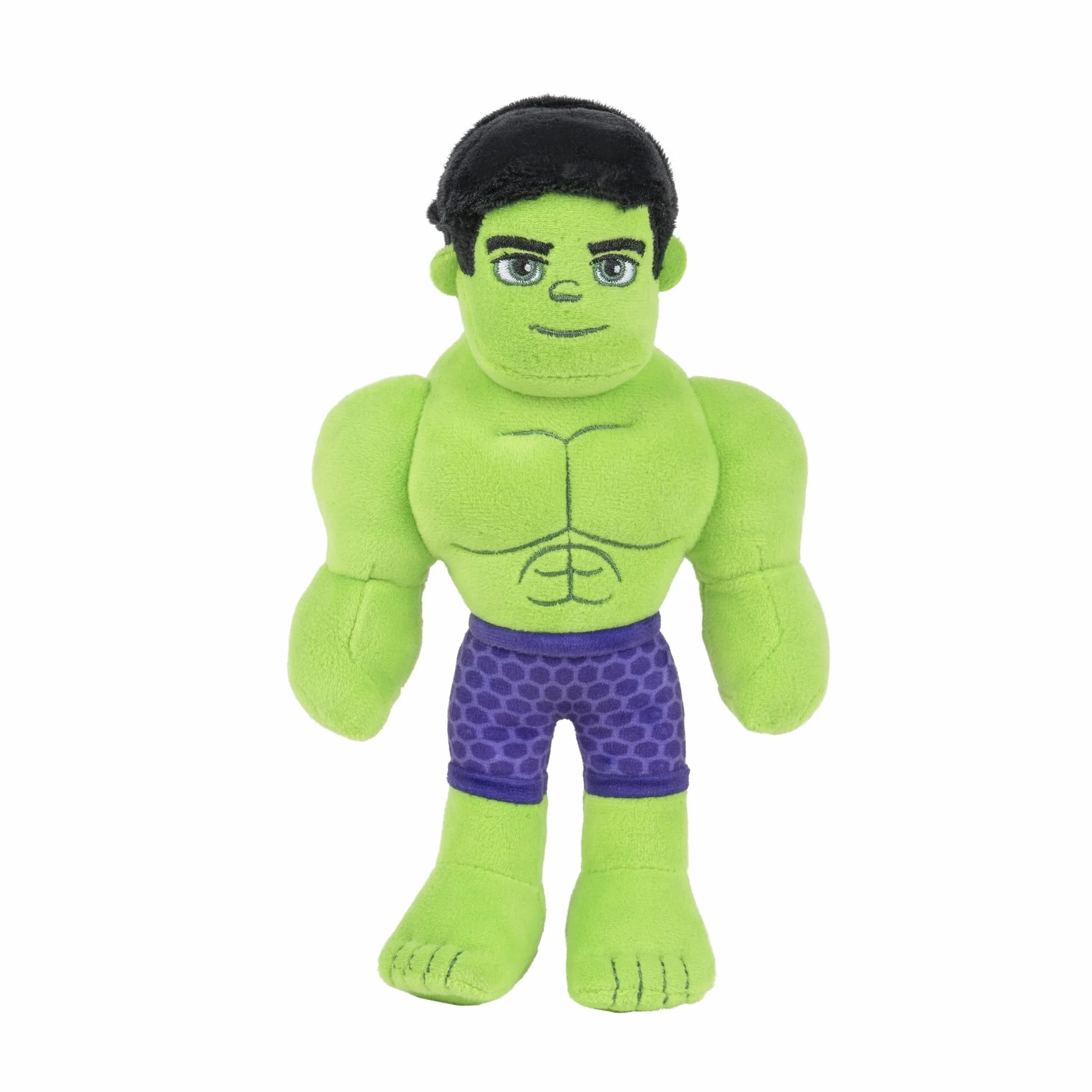 Spidey and His Amazing Friends SNF0082 Przyjaciele Marvela - 8-calowy mały plush hulk dzieci w wieku 3 zabawki z bohaterami sąsiedztwa, wielokolorowe, zielone