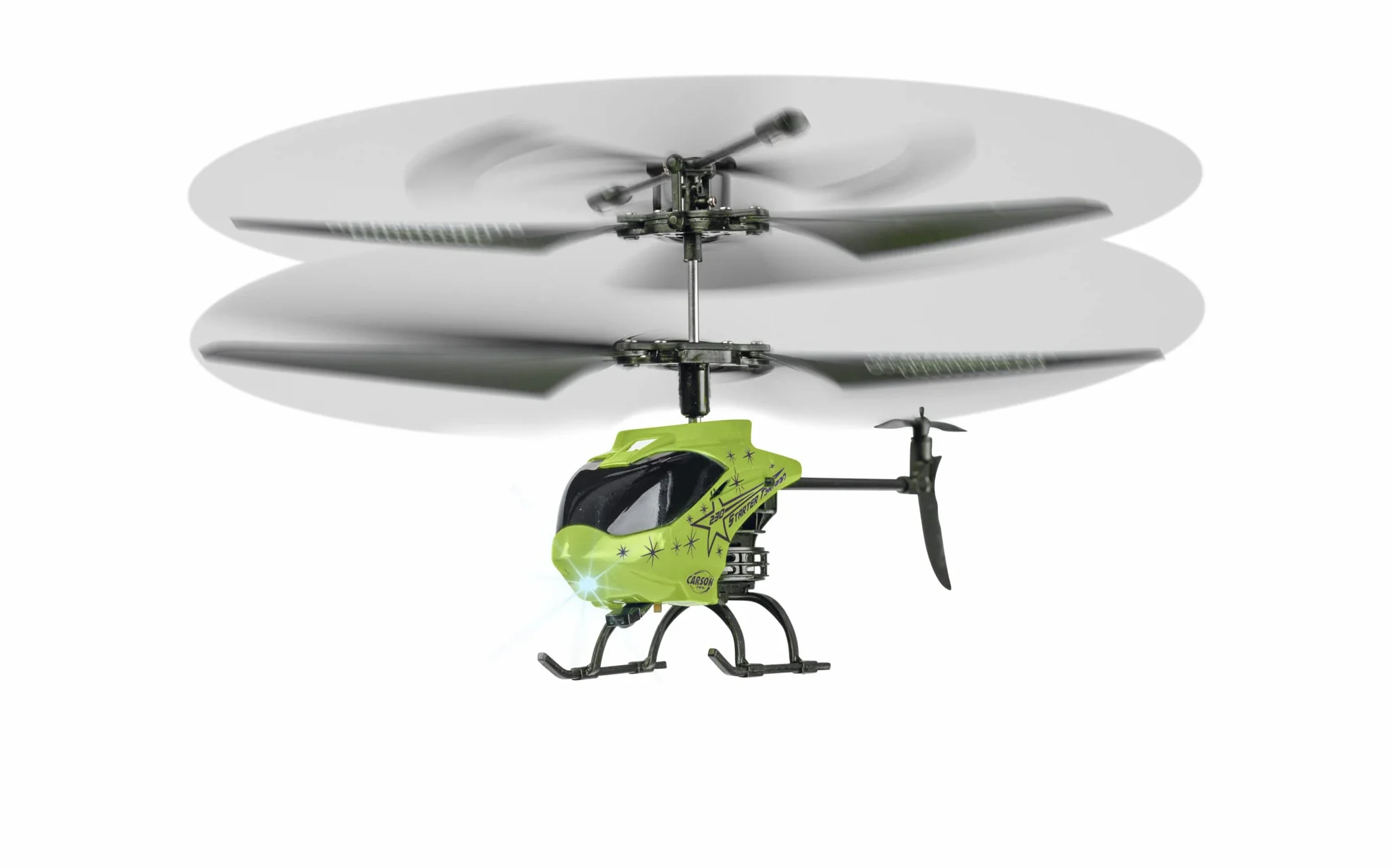 Carson 500507182 Starter Tyrann 230 IR 2Ch RTF zielony - helikopter, dla początkujących, śmigłowiec RC, zdalnie sterowana zabawka, helikopter wewnętrzny