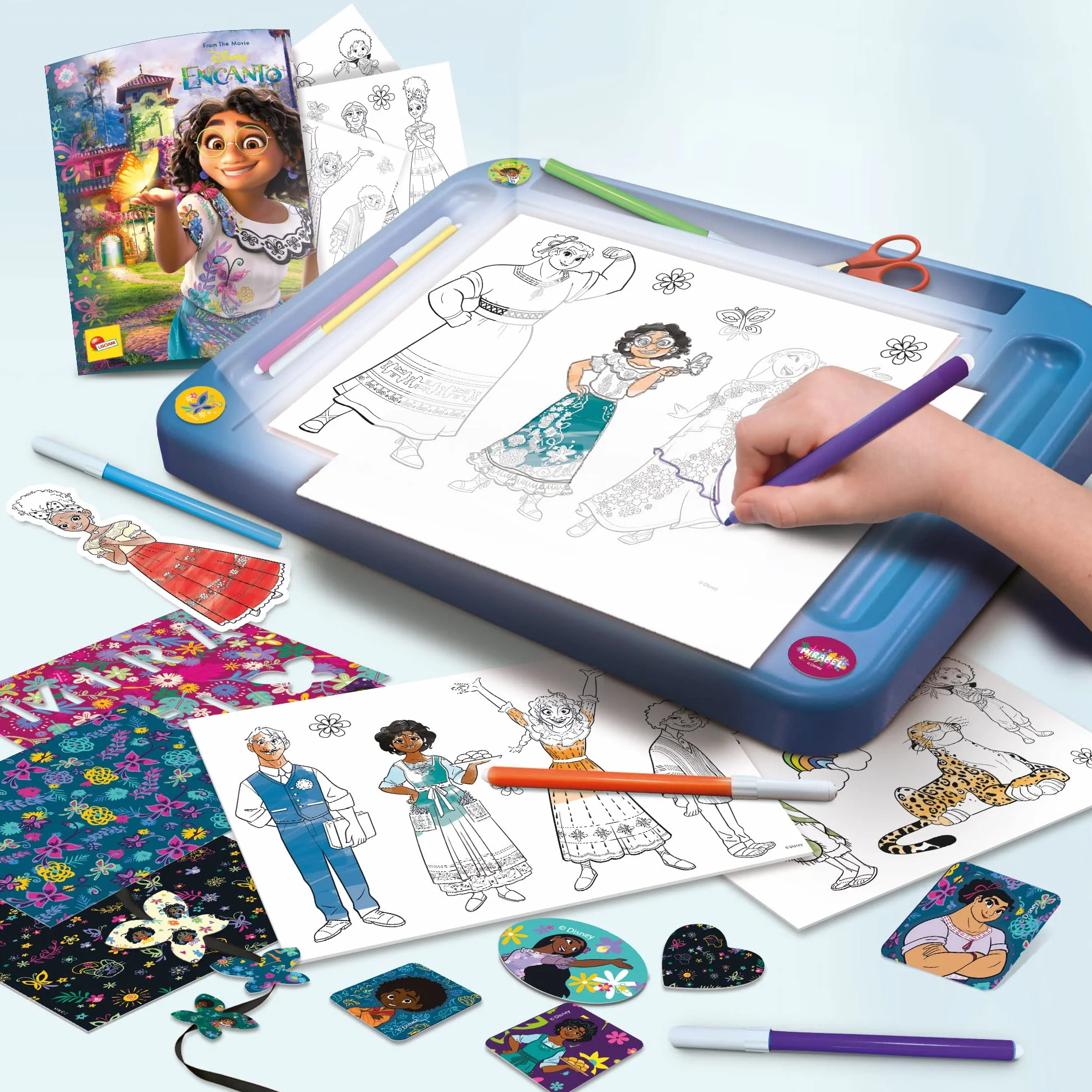 Lisciani - DISNEY ENCANTO - Luminous Tablet do rysowania - dla dzieci od 4 lat - rozwija kreatywność i wyobraźnię - wielokolorowy - Wyprodukowano we Włoszech