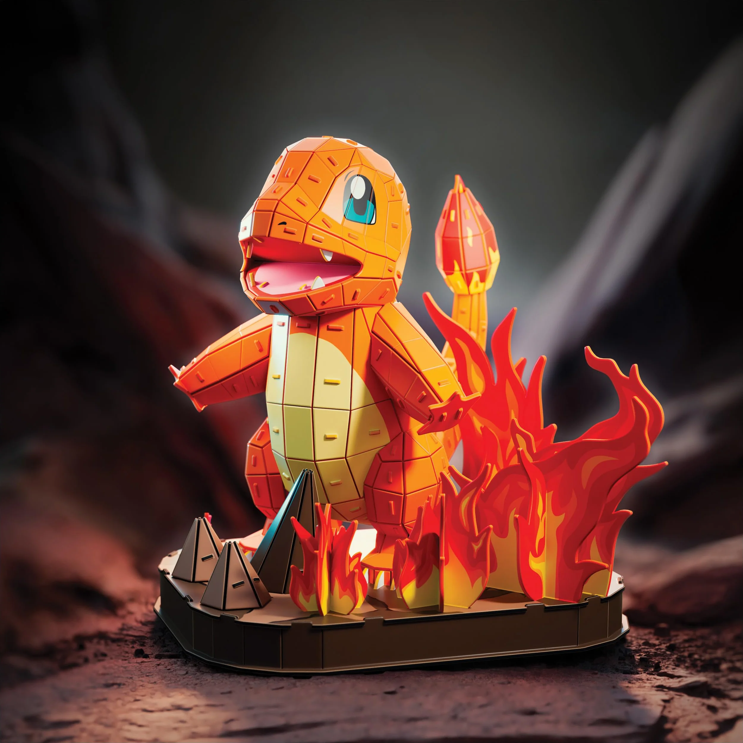 4D Build, Pokémon Charmander 3D figurka do złożenia, Figurki Pokémon do zbierania, Puzzle 3D dla dorosłych i nastolatków, 241 elementów, dla osób w wieku od 12 lat