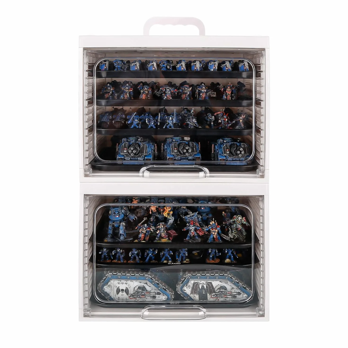 Jucoci Miniaturowe etui do przechowywania miniatury walizka transportowa (zestaw 2 szt.)
