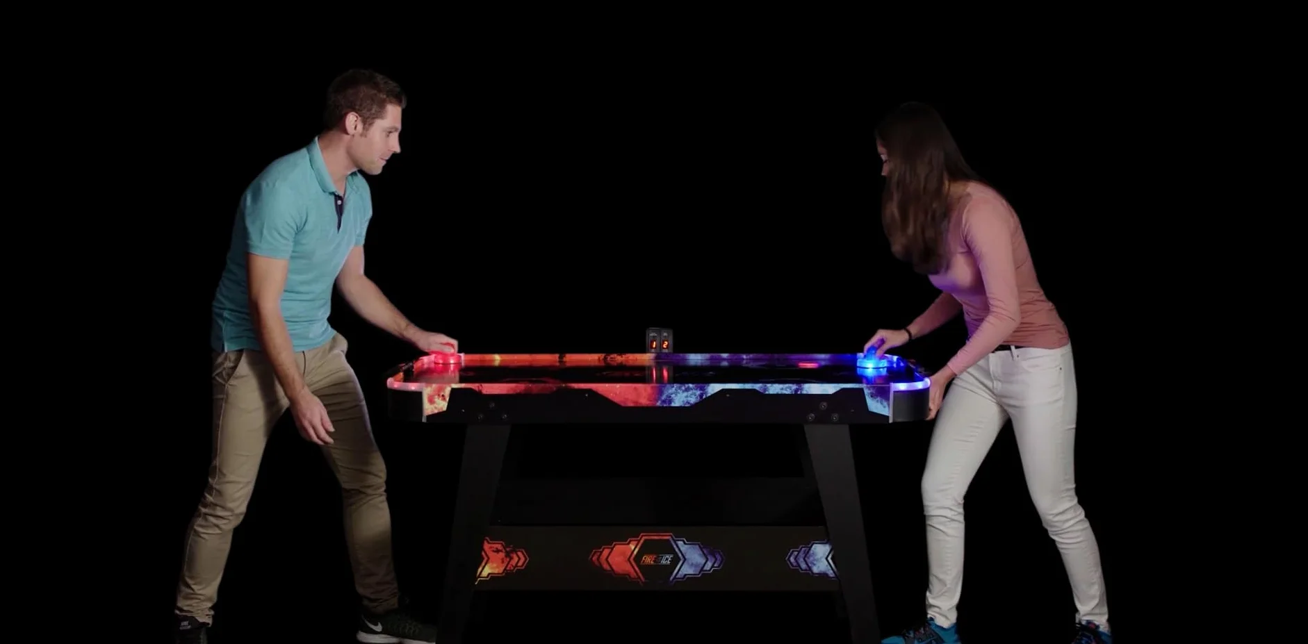 Carromco Uniseks AIRHOCKEY FIRE vs ICE Stół do Airhockeya, Wielokolorowy,