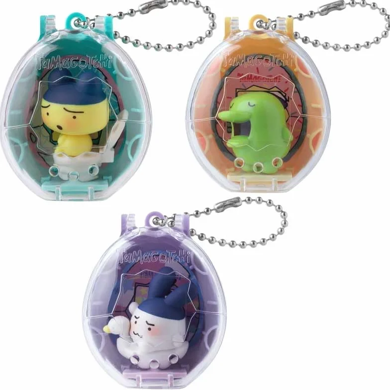 Tamagotchi Collectibles Series 1 Figurki czasowe na kupę, 1 z 6 postaci, z gablotą i naklejką, wiek od 6 lat