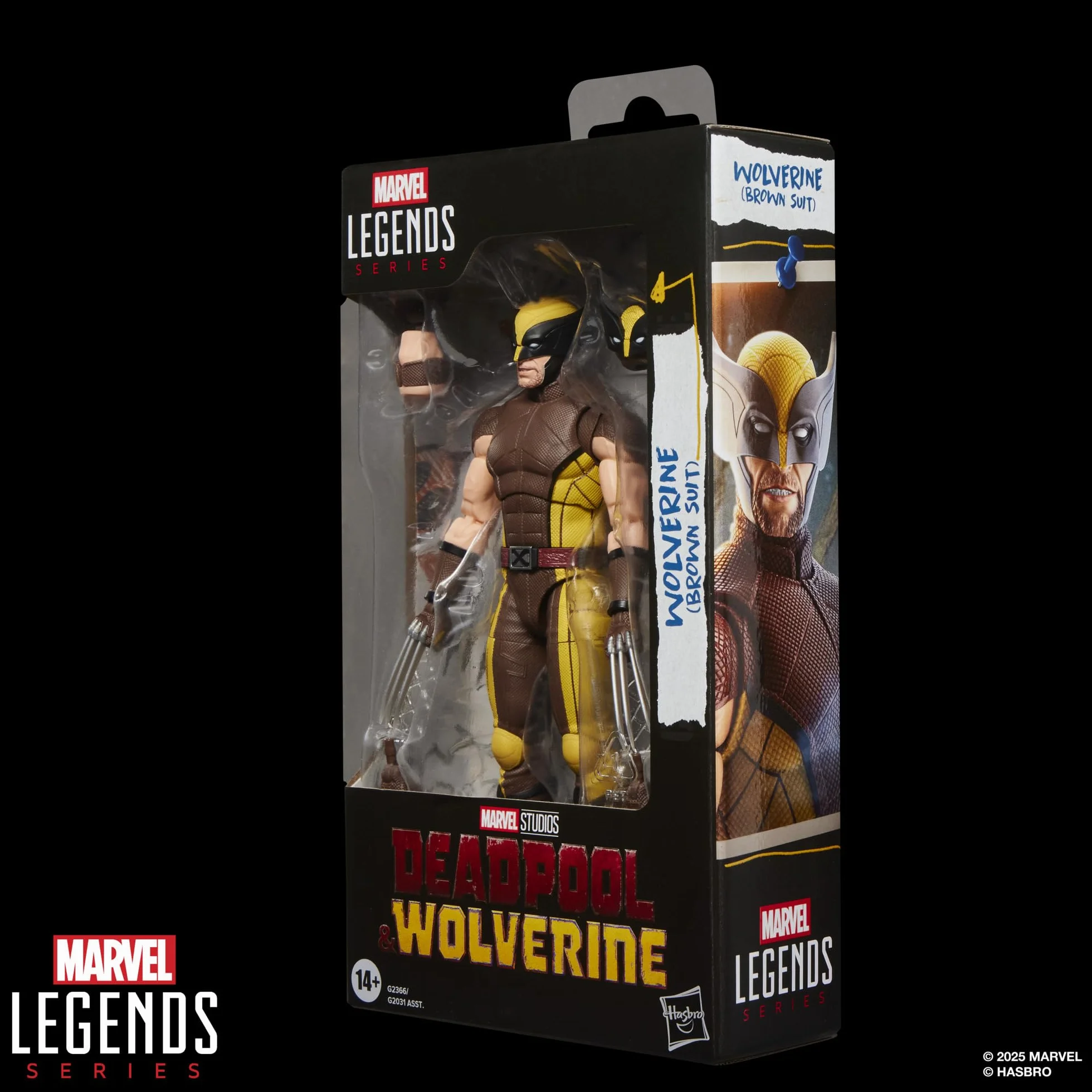 Wolverine (w brązowym kombinezonie) z serii Marvel Legends, kolekcjonerska figurka w skali 15 cm na prezent z filmu Deadpool & Wolverine wytwórni Marvela