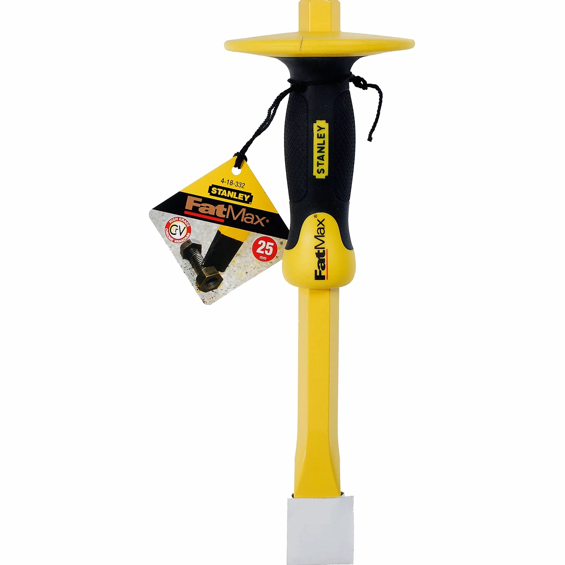 STANLEY Nowoczesny Cincel albañil FatMax z protector 25 x 300mm dla profesjonalistów i majsterkowiczów do codziennego użytku 300mm